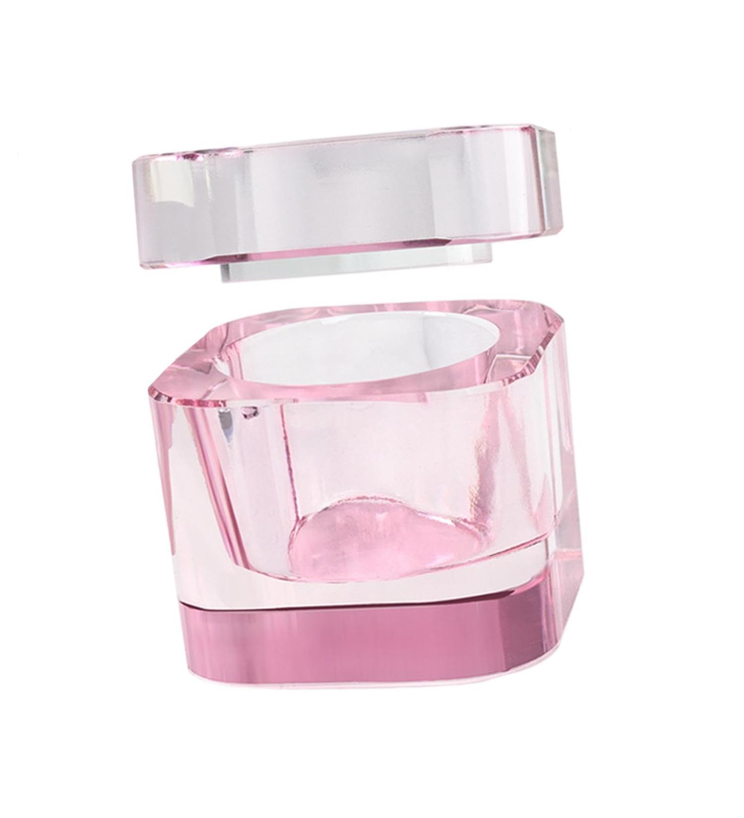 Sharplace Nail Art Dish with Lid Nail Art Tools Reusable Nails Liquid Powder Containers for Home Pink - Buy Online on GoSupps.com