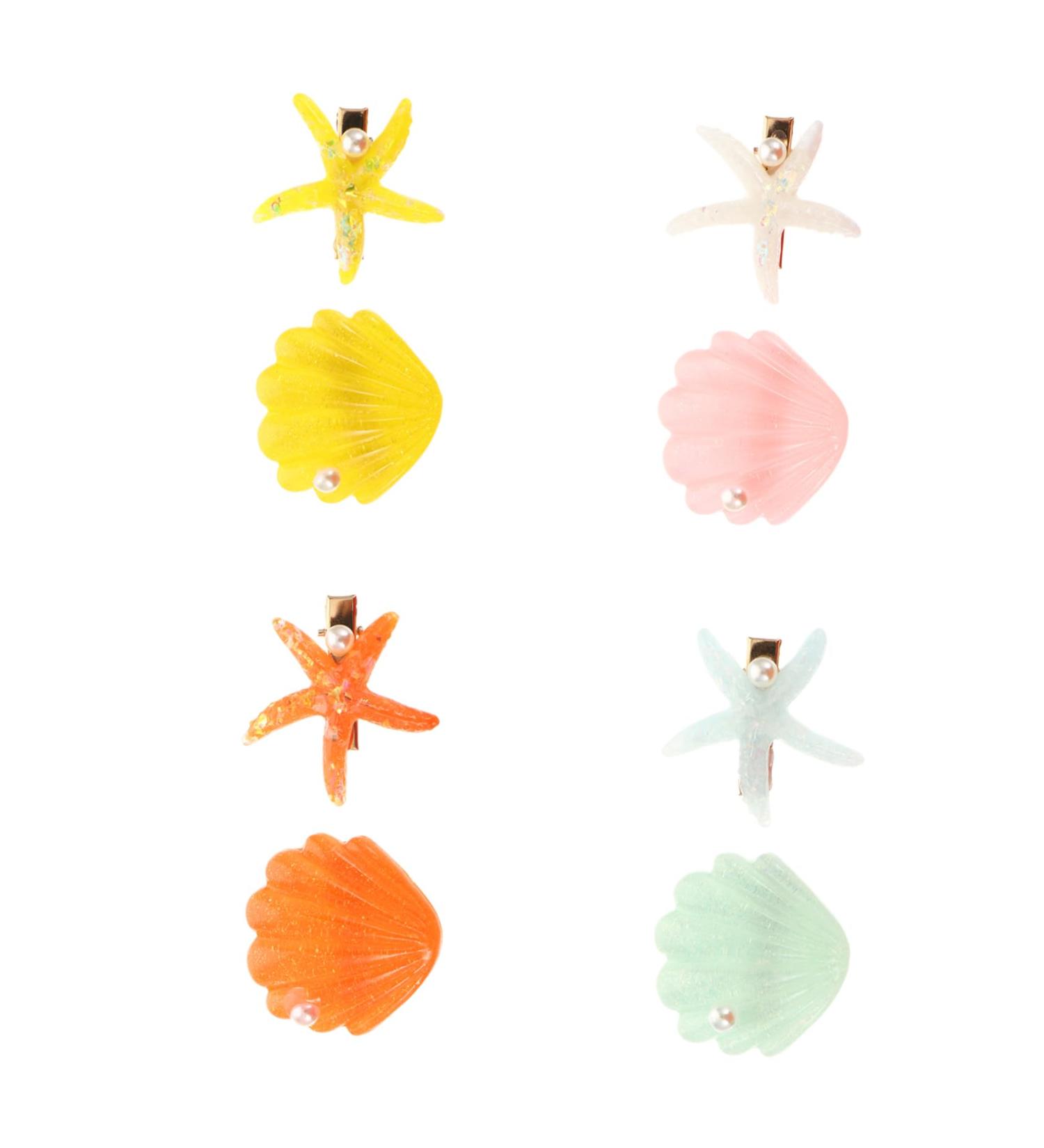 MAGICLULU 4 Pairs Starfish Shell Hair Clip Hairpin Headdress Party Hairpin Acrylic Hairpin Hair Clip Headwear Shell Hairpin Hairpin Shell Barrette Hairpin Accessories - Buy Online on GoSupps.com