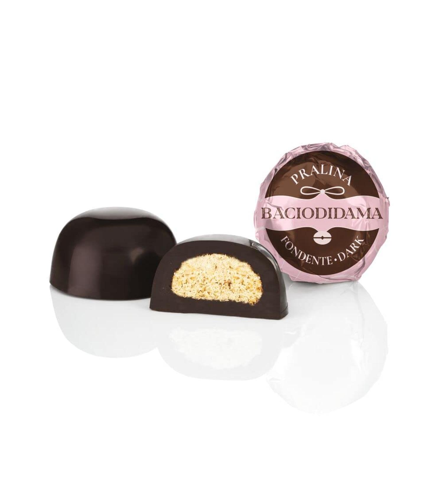 Venchi - Italian Desserts Collection - Dark BacioDiDama in 1 kg bag - Chocolate with a crispy biscuit of Piedmont PGI hazelnuts 1 kg - Gluten free - Buy Online on GoSupps.com