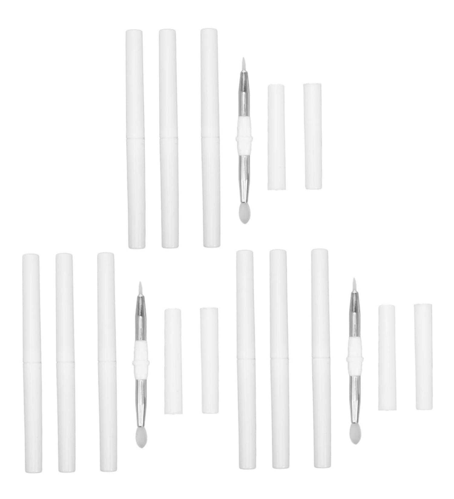 Didiseaon 12 Pcs Double-ended Silicone Liner Silicone Brush Eyeshadow Lip Scrub Brush Lidded Lip Silicone Makeup Applicator Lip Wands Reusable Lip Multi-use Lip Eye Shadows 12.00X1.00X1.00CMx3pcs Whitex3pcs - Buy Online on GoSupps.com