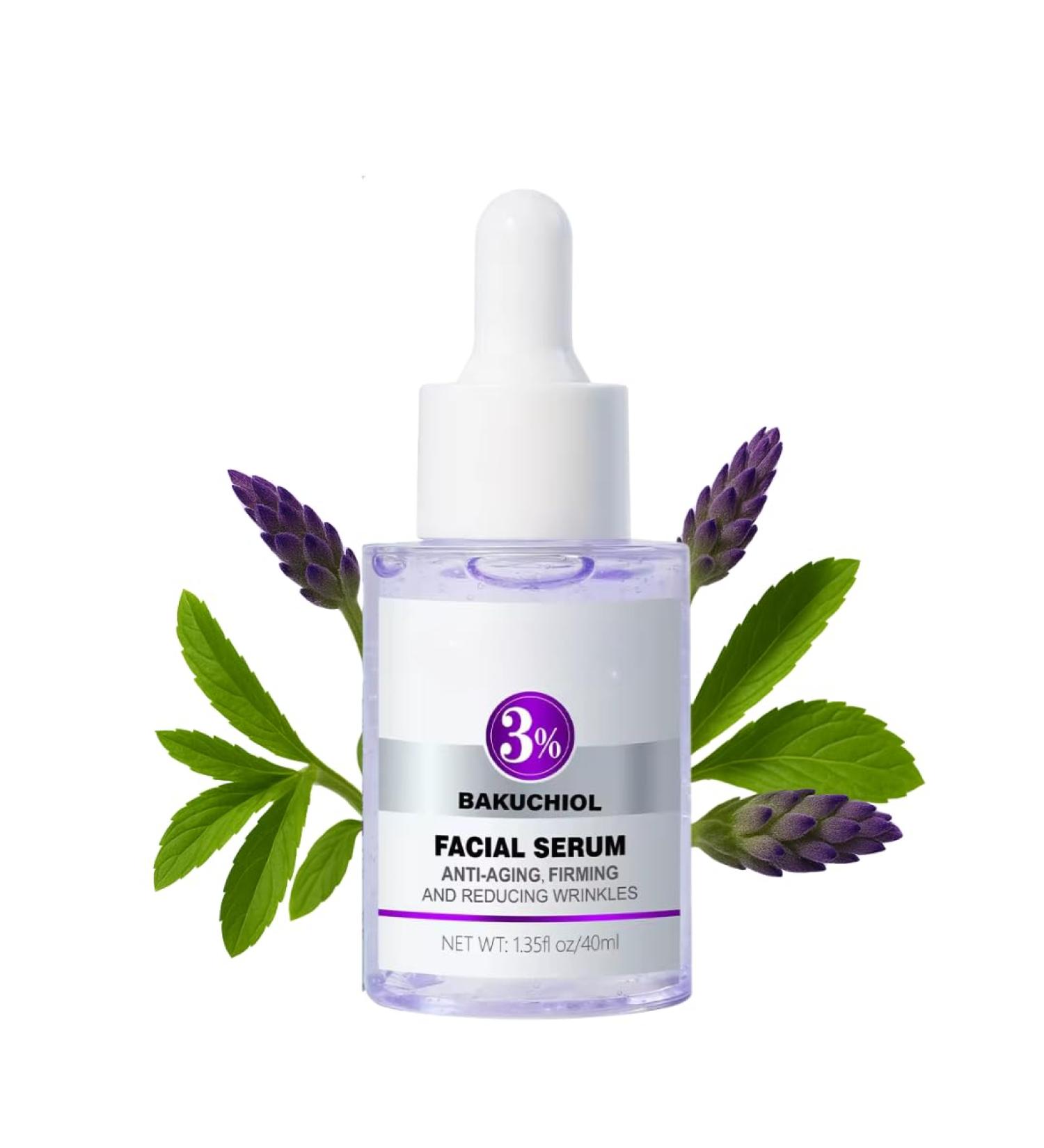 Bakuchiol Face Serum 100% Plant-Based Retinol Alternative | Anti-Aging Pore Refining Hydrating Serum for Fine Lines Wrinkles & Uneven Texture Vegan Organic Non-Greasy - Buy Online on GoSupps.com