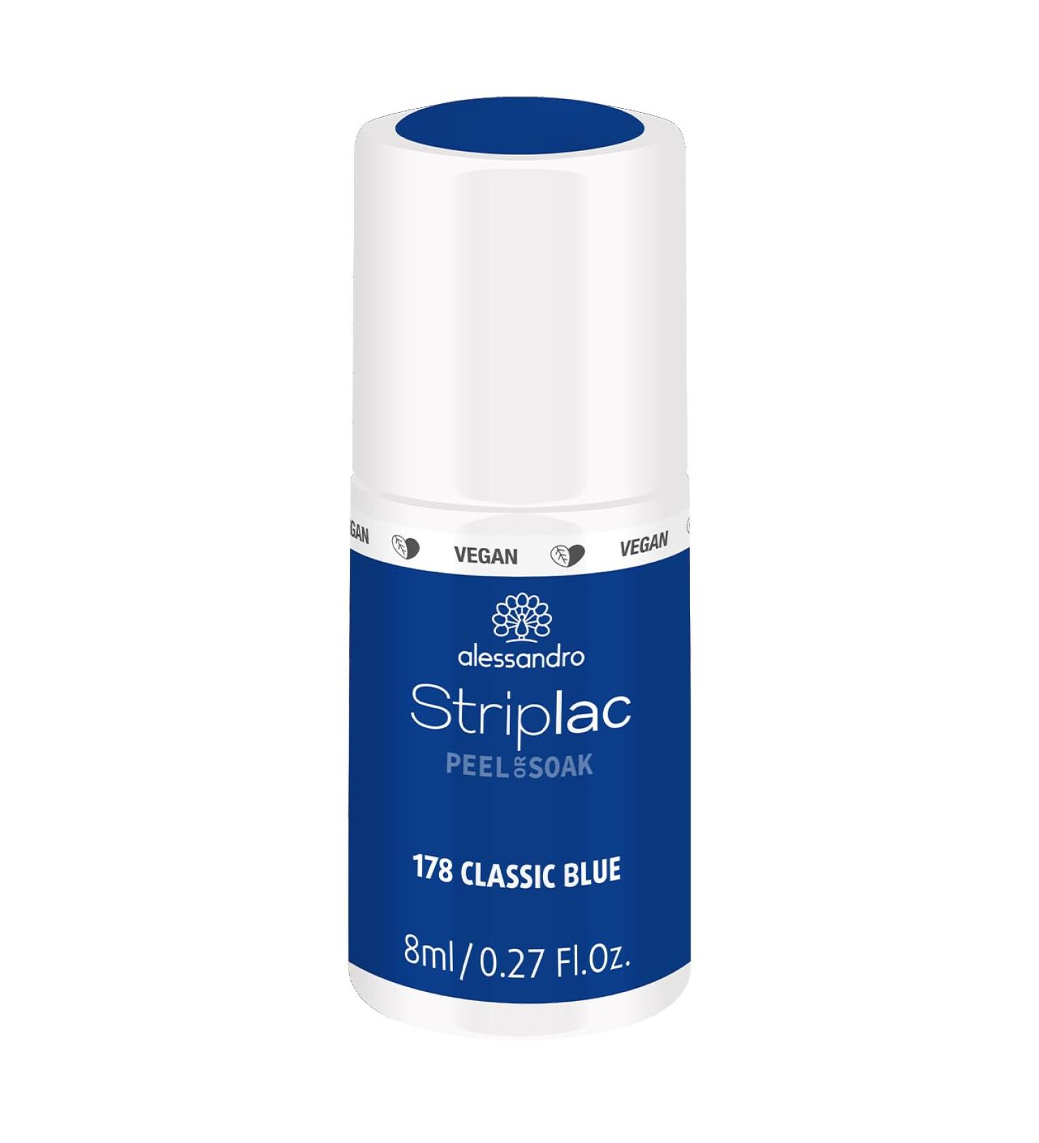 Alessandro Striplac UV Nail Polish Classic Blue - Long-Lasting Peel-Off Vegan Formula - 8ml - International Shipping Available - Buy Online on GoSupps.com
