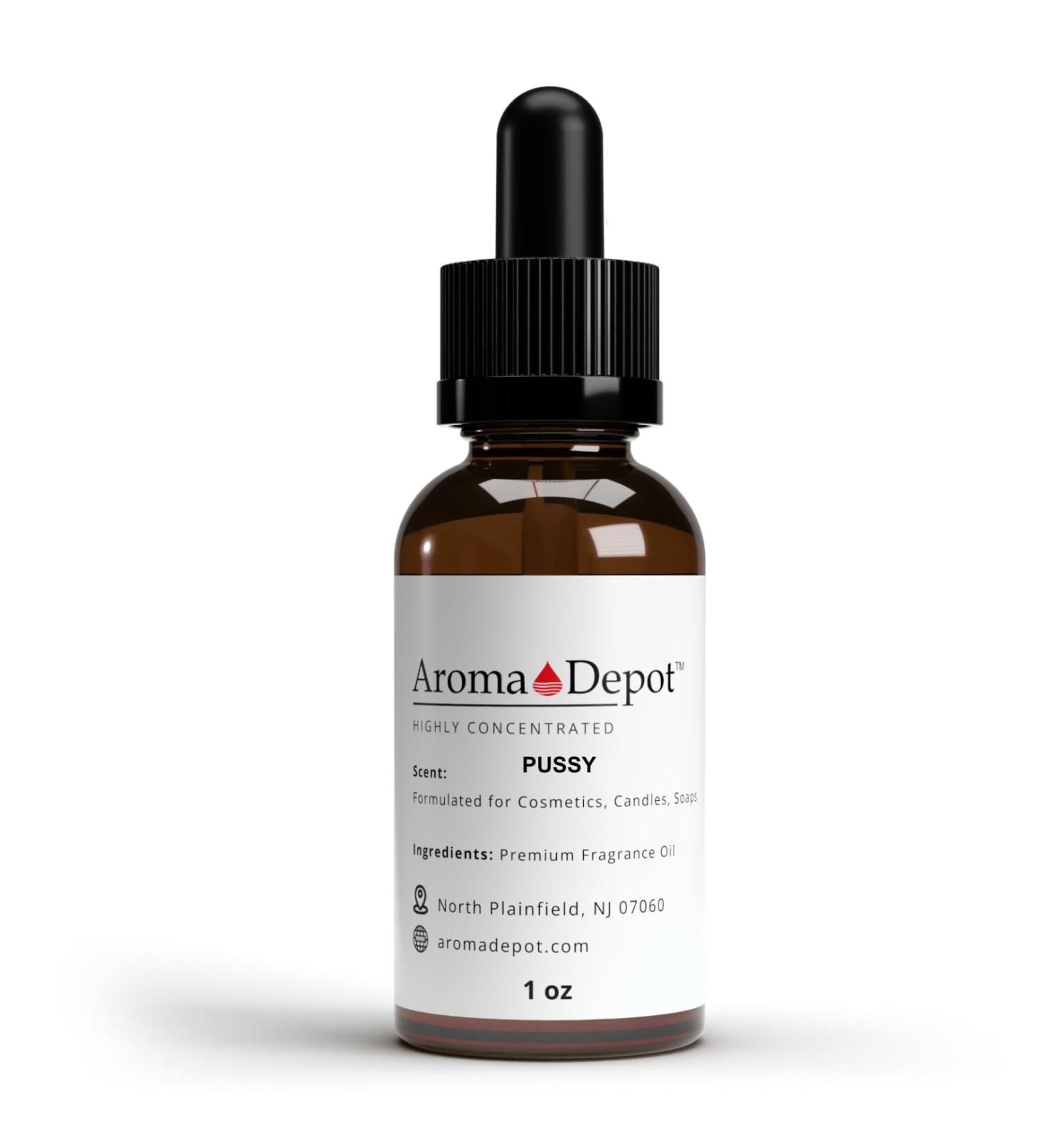 Aroma Depot Pussy Fragrance Oil 60ml Premium Pussy Essential Oil with Dropper for Candle Making Soap Making Bath Bombs and More. Undiluted & Alcohol Free Scented Oil. (2 fl oz.) - Buy Online on GoSupps.com