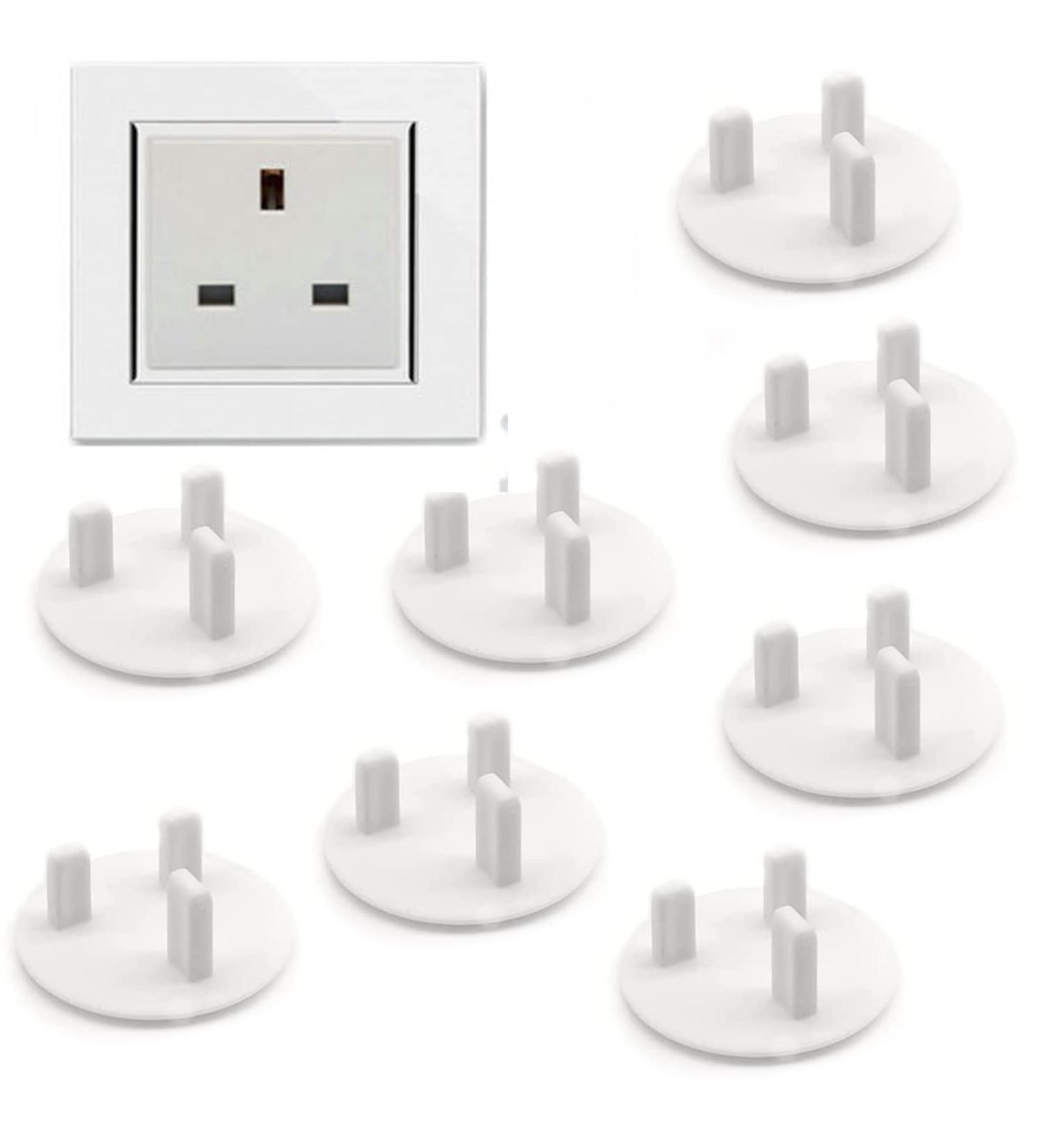 AONAT 8 Pieces Plug Socket Covers White Plug Socket Covers UK for Unused Electrical Outlets Plug Socket Protectors Child Proof Electrical Protectors for Child Baby Home and School - Buy Online on GoSupps.com