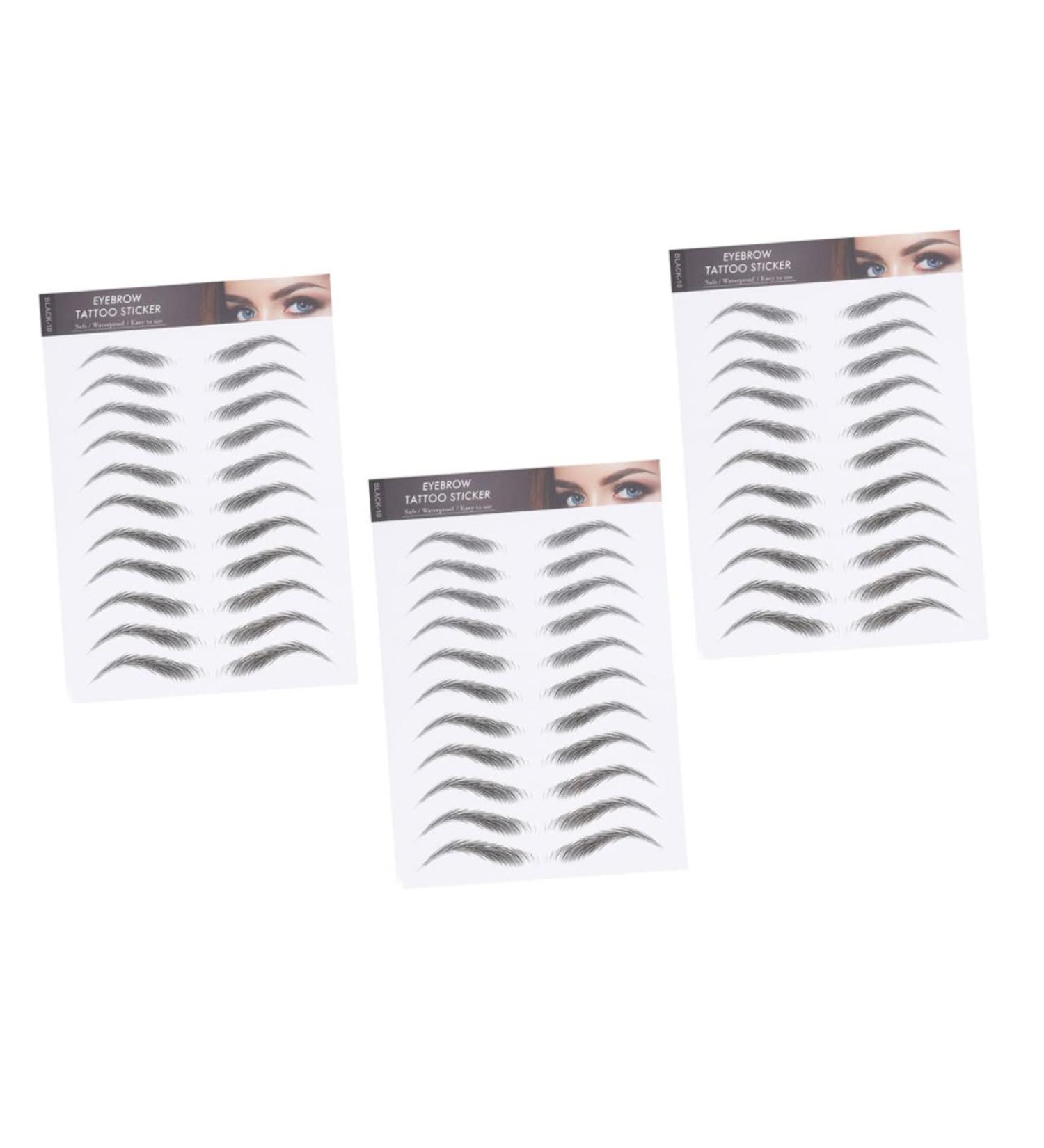Beavorty 9 Sheets waterproof eyebrow stickers makeup stickers eyebrow transfers stickers Artificial Eyebrow - Buy Online on GoSupps.com