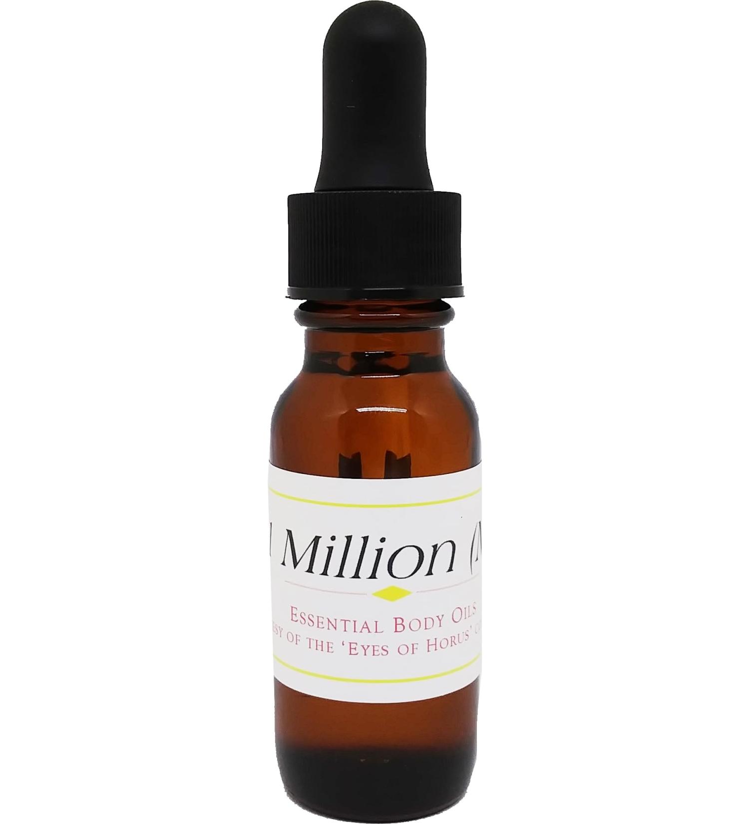 One Million - Type PR For Men Scented Body Oil Fragrance Glass Dropper Top - Gold - 1/2 oz. - ID#38556 0.5 Fl Oz (Pack of 1)