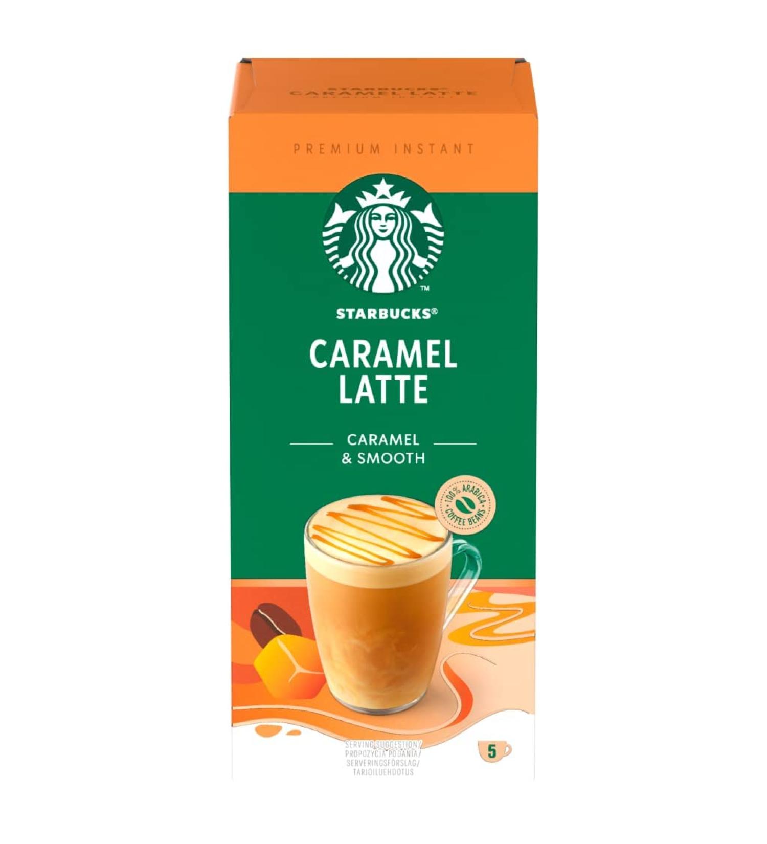 Starbucks Premium Instant Caramel Latte 5 x 23g Caramel 4.6 g (Pack of 5)