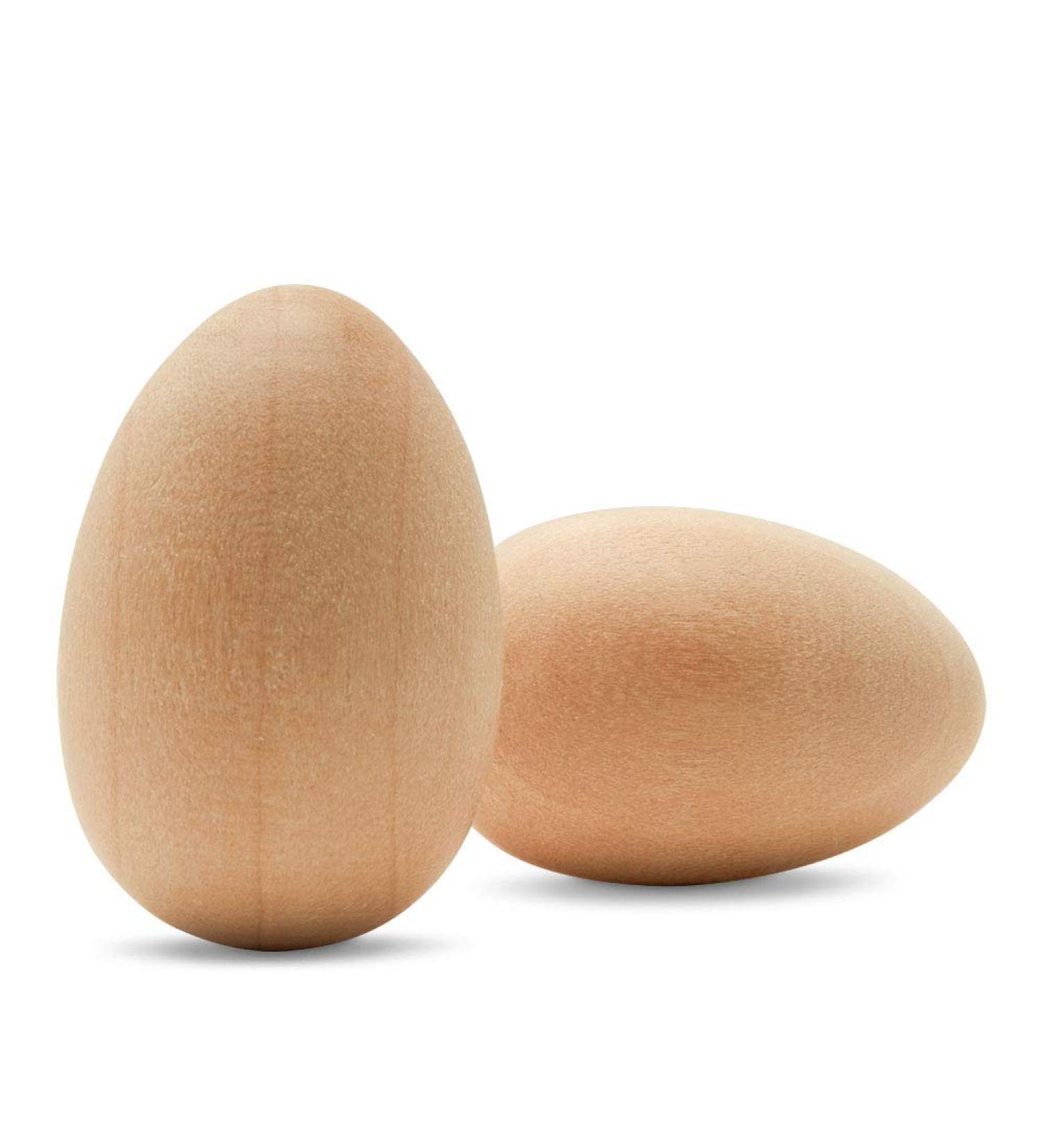 Pack of 24 Small Unfinished Wood Easter Craft Eggs - 1-1/8 inch for Decorating and Ornaments | by Woodpeckers - Buy Online on GoSupps.com