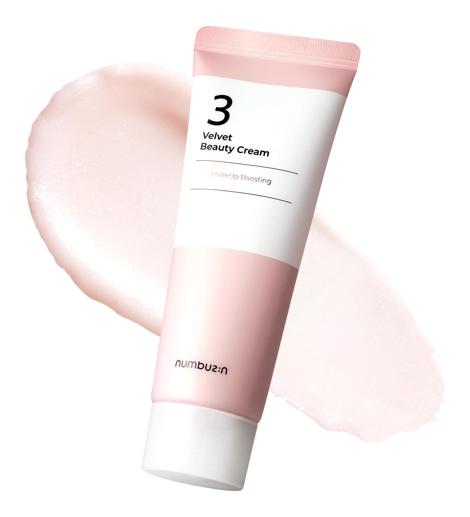 numbuzin No.3 Velvet Beauty Cream - Hydrating Korean Skincare for Poreless & Smooth Skin | Makeup Primer with Niacinamide | 2.02 fl. oz - Buy Online on GoSupps.com
