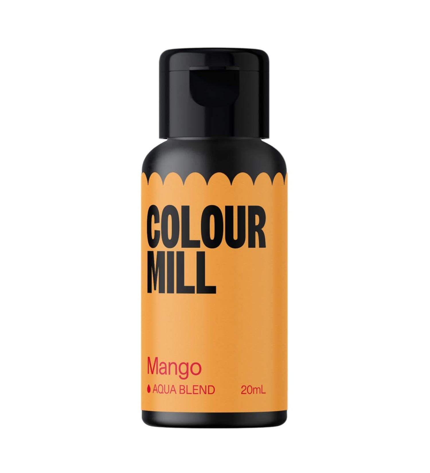 Colour Mill Aqua Blend Mango 20ml - Intense Water-Based Food Colouring for Baking & Decorating - Buy Online on GoSupps.com