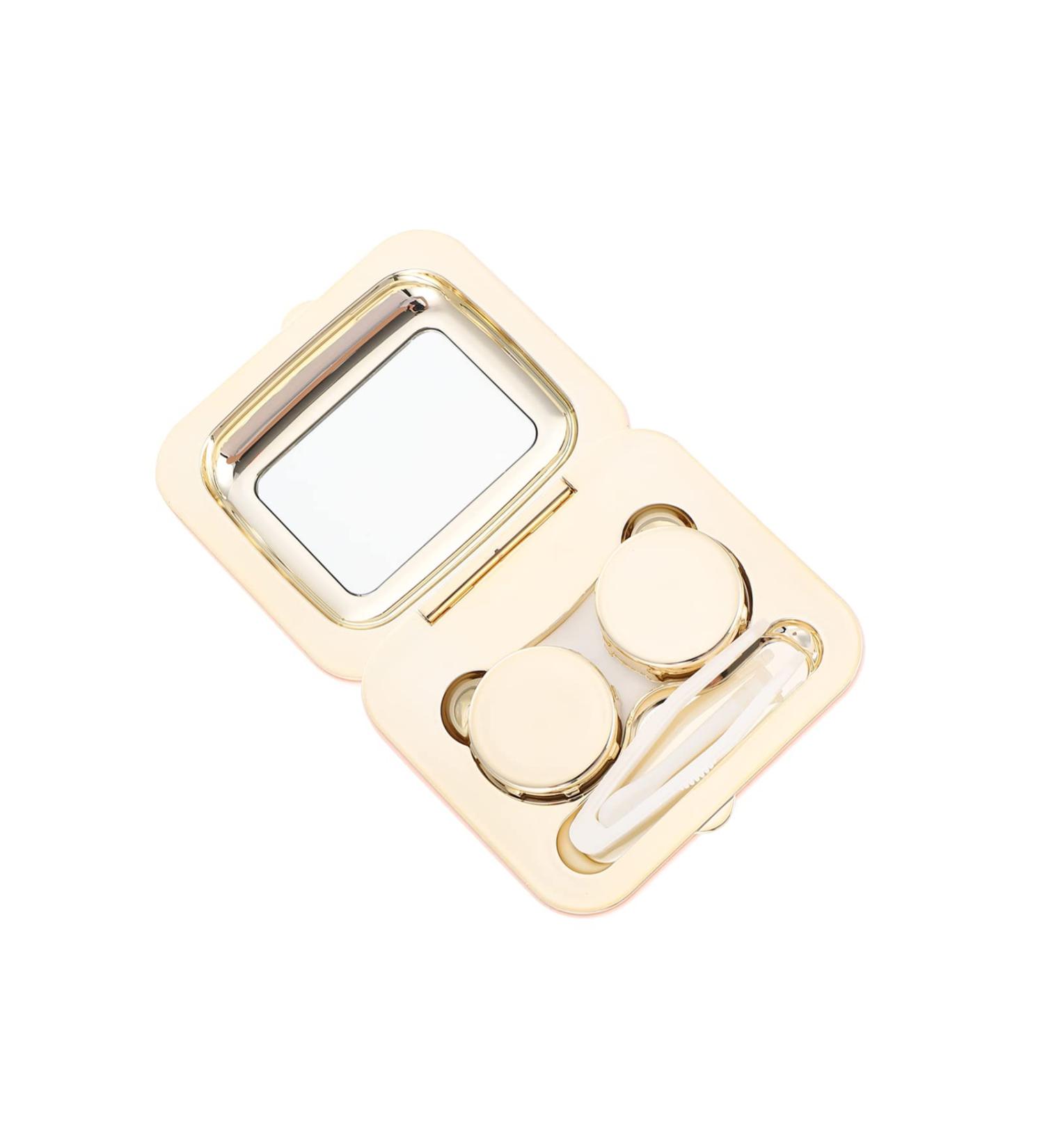 Milist Portable Contact Lens Case Kit with Mirror - Pink Contact Lens Organizer for School Home & Travel - Buy Online on GoSupps.com