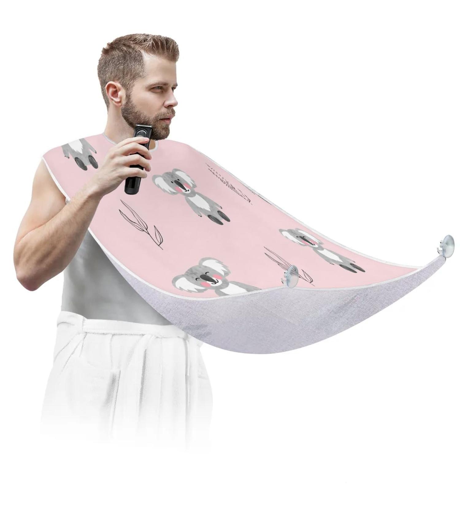 Funny Koalas Beard Bib Apron - Waterproof Hair Catcher for Men | Perfect Grooming Gift with Suction Cups - Buy Online on GoSupps.com