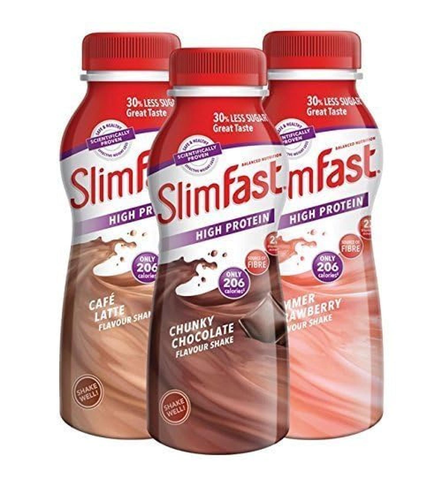 SlimFast 18 Mixed Meal Replacement Shakesgh Protein Shakes 325ml