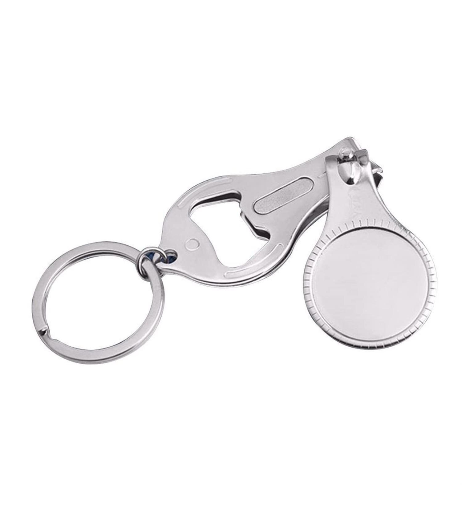 SVAASA Nail Clippers Steel Nail Clippers Multifunctional Reusable Foldable Fingernail Pedicure Manicure Tool Bottle Opener with Keyring - Buy Online on GoSupps.com