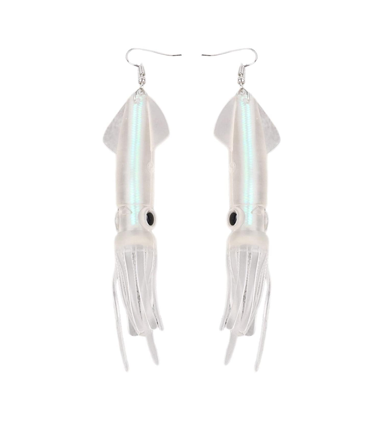 Feylie Inkfish Earrings - Y2K Style Simulation Inkfish-Drop Dangling Earrings for Women & Girls | Perfect Party Gift | Durable ABS Material - Buy Online on GoSupps.com