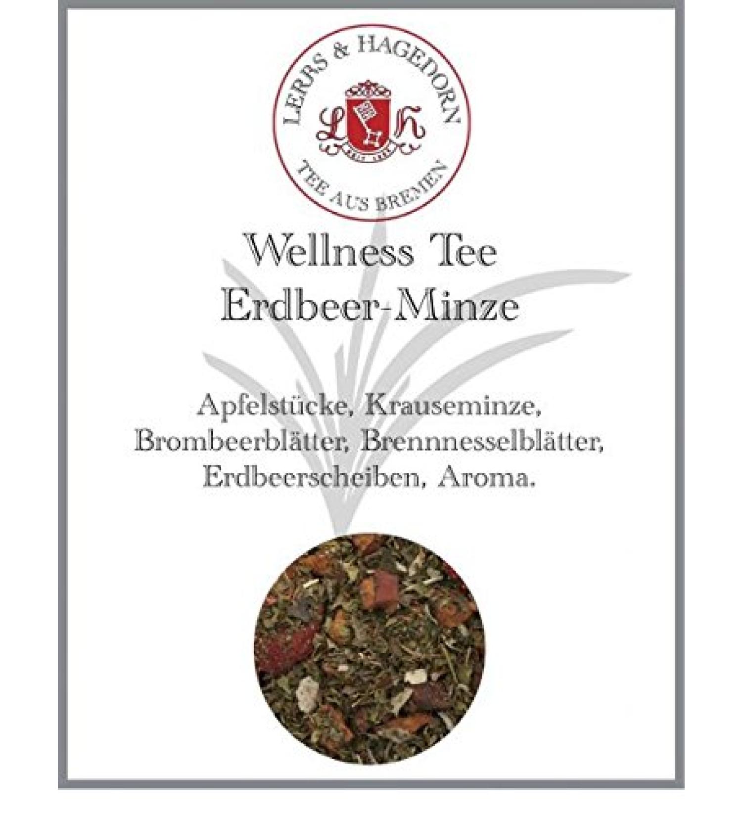  Lerbs & Hagedorn Lerbs & Hagedorn Wellness Strawberry Tea Mint | 1kg (approx. 71 litres) Apple Pieces Grass Mint Blackberry Leaves Nettle Leaves - Buy Online on GoSupps.com