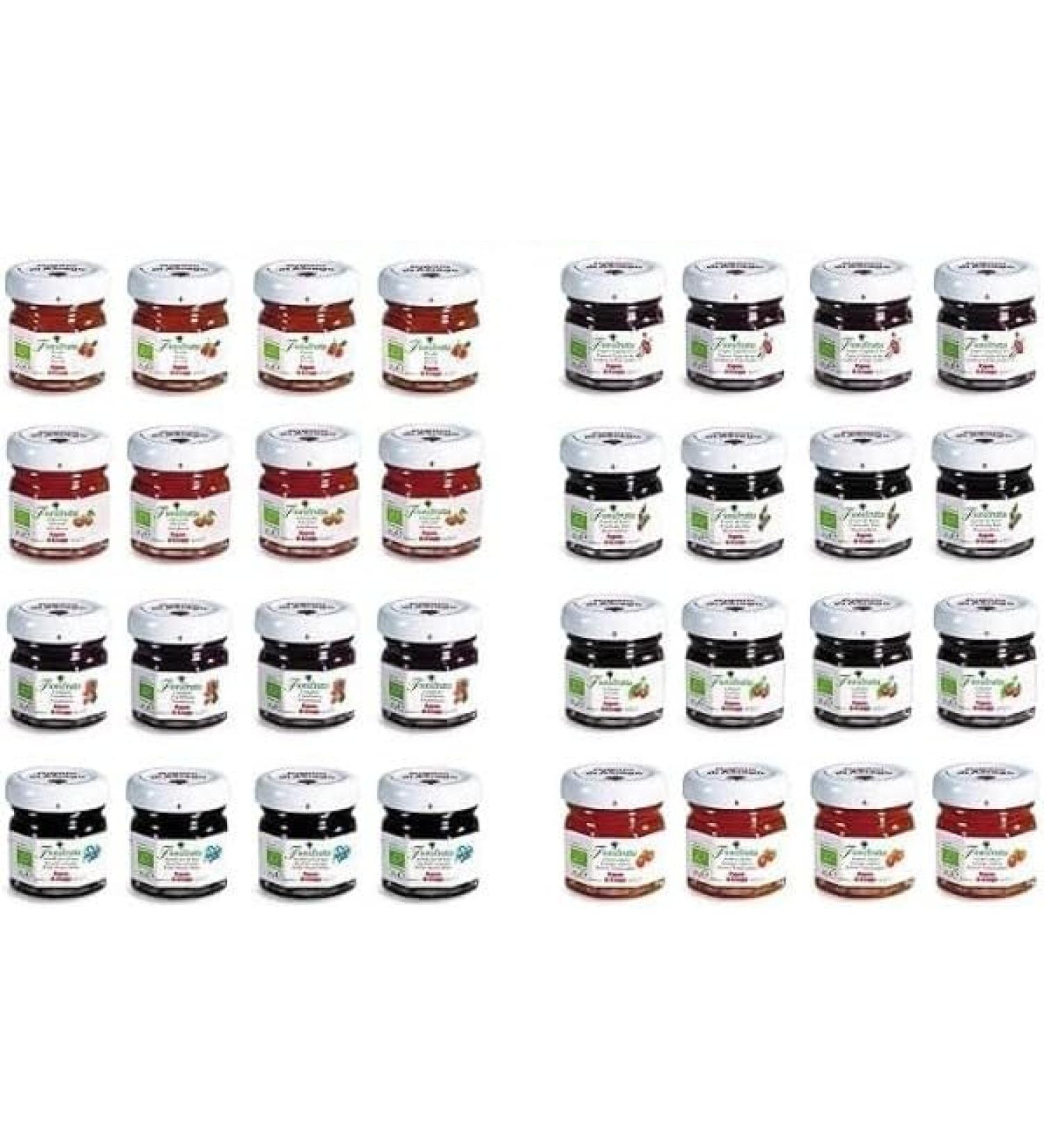 Rigoni Di Asiago - Confitures Assorties En 8 Saveurs 32 Bocaux Verre Portion Individuelle De 25 Grammes Chacun. Produit Typique Italien G (Lot 1) - Buy Online on GoSupps.com