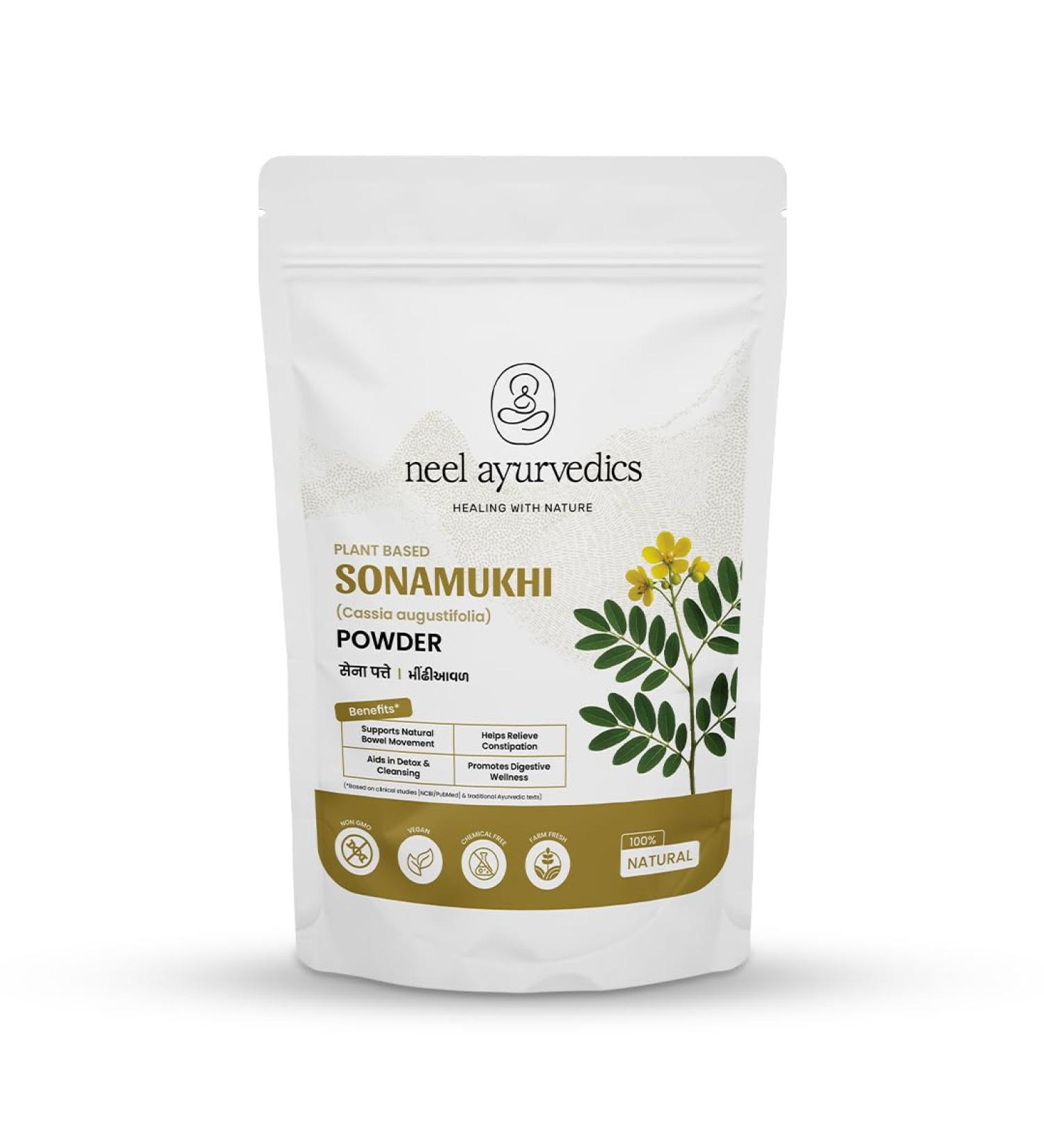  Neel Ayurvedics Neel Ayurvedics Sonamukhi | Senna Leaves | Mindhiaval Powder - 300 GM - Buy Online on GoSupps.com