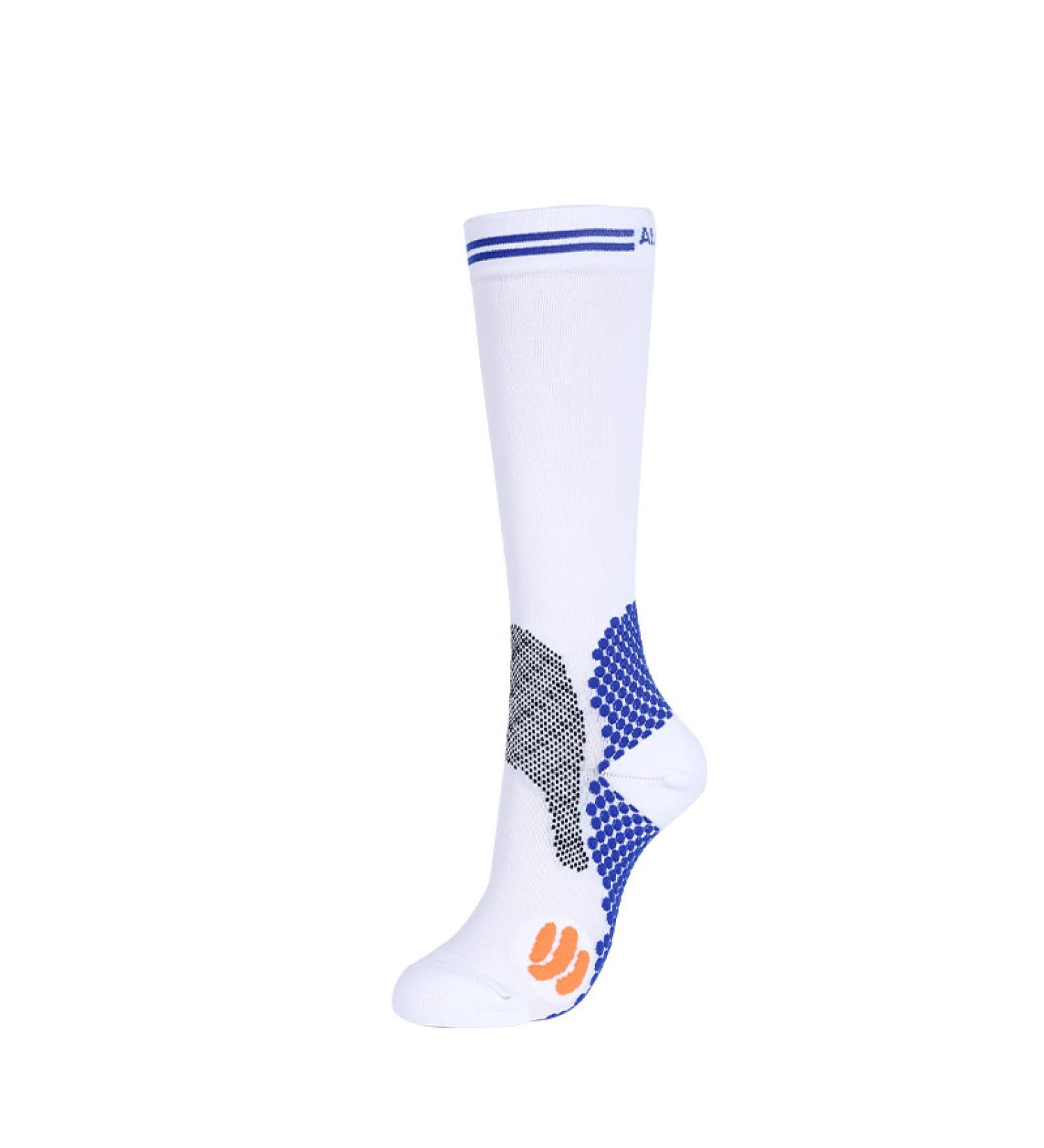 DOCEN Running Compression Stockings Long Compression Stockings White S/M_Thigh Compression Stockings 20-136 mmHg SM White