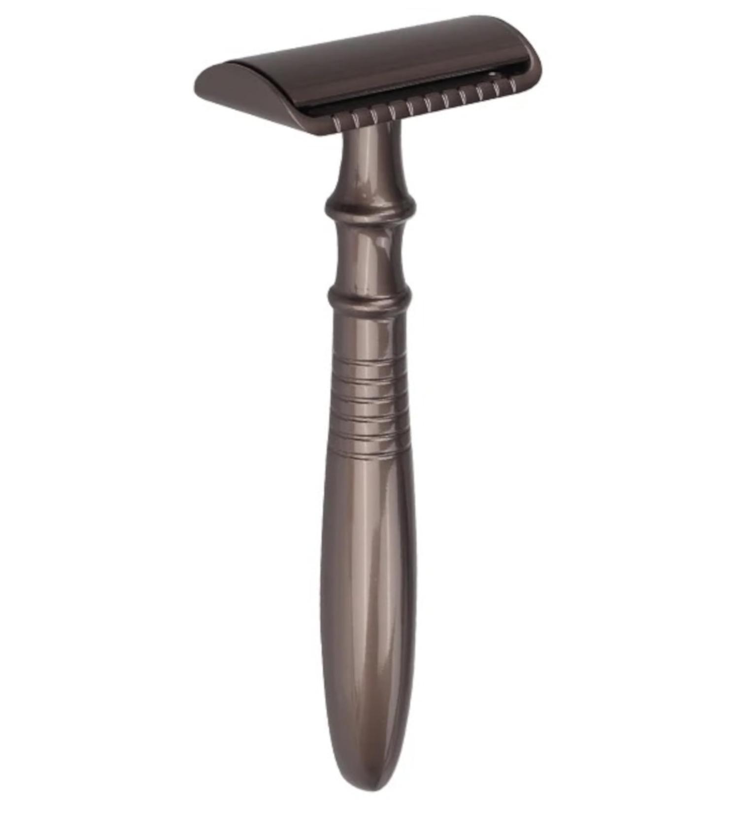 Razor planing black noble reuser razor for classic razor blades made of stainless steel including 5 sounds particularly gentle thorough skin -friendly wet shaving precision razor