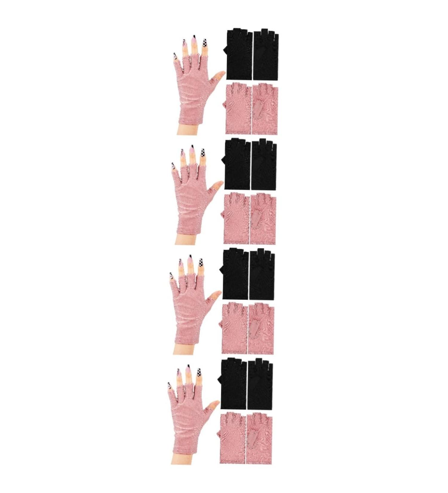POPETPOP UV Manicure Gloves 8 Pairs Uv Gloves Nail Art Accessory Nail Art Gel Gloves for Gel Nails Anti-uv Fingerless Gloves Nail Gel Nail Art Accessories Anti-black Cotton Anti Gloves - Buy Online on GoSupps.com
