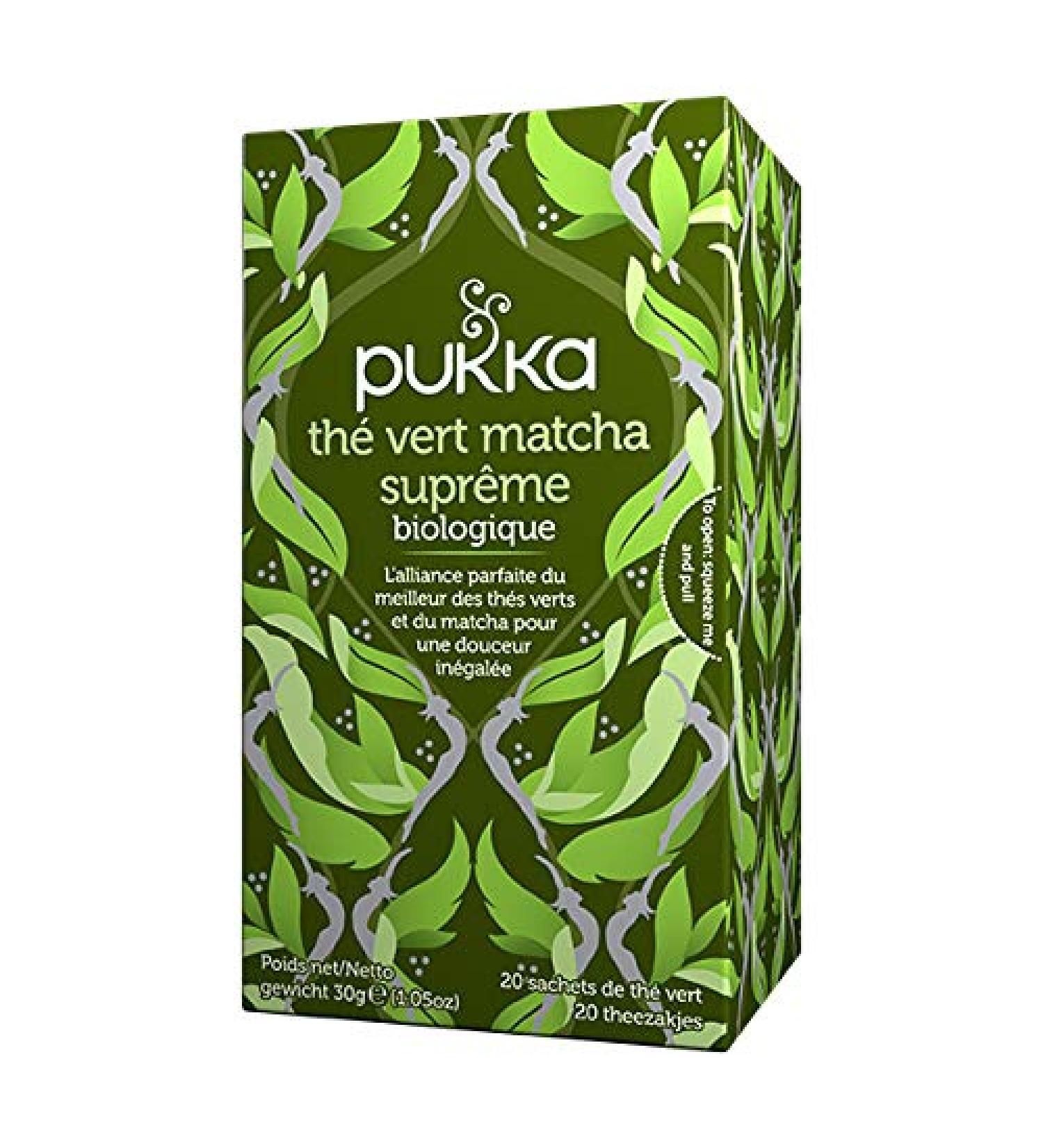 Pukka - Th Vert Matcha Supr me Bio - 20 Sachets - Vendu par unit