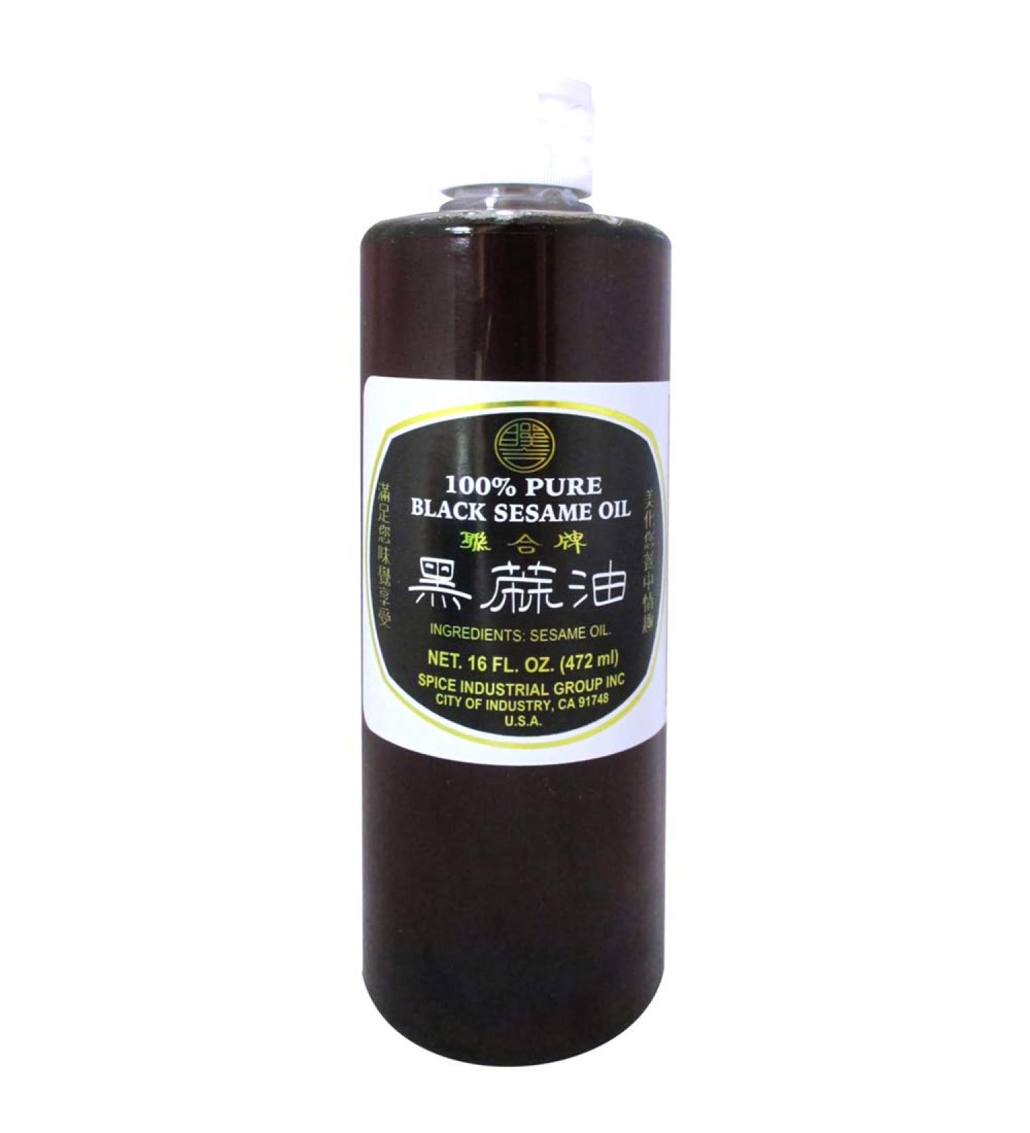 Spice Industrial Group 100% Pure Black Sesame Oil, 16 Ounce 16 Fl Oz (Pack of 1)