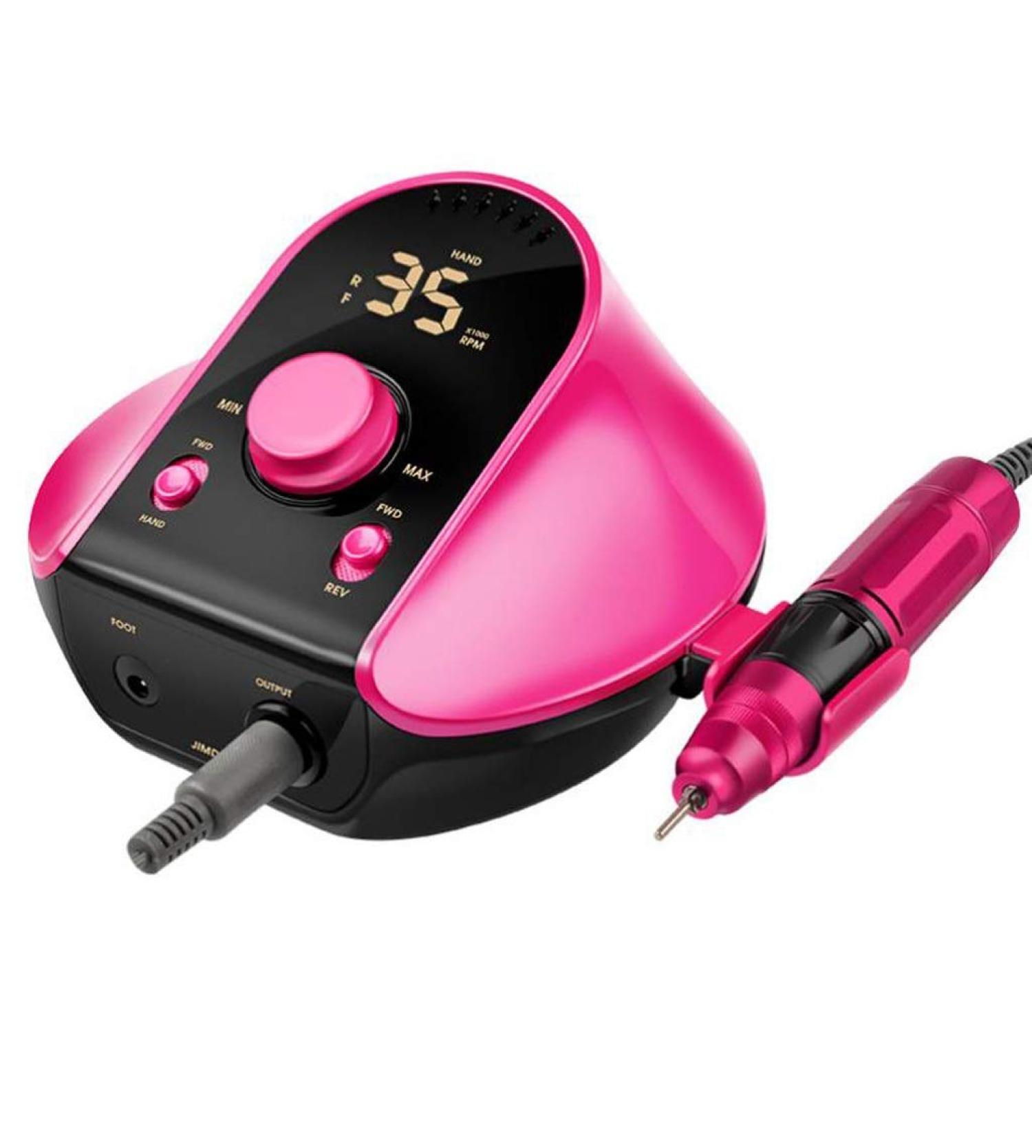 Nail Drill Electric Nail File Machine LCD Display 35000 RPM Upgrade Efile Nail Drill for Acrylic Gel Nails Removing Polishing Shaping Buffing Nail Buffer Manicure P Red - Buy Online on GoSupps.com