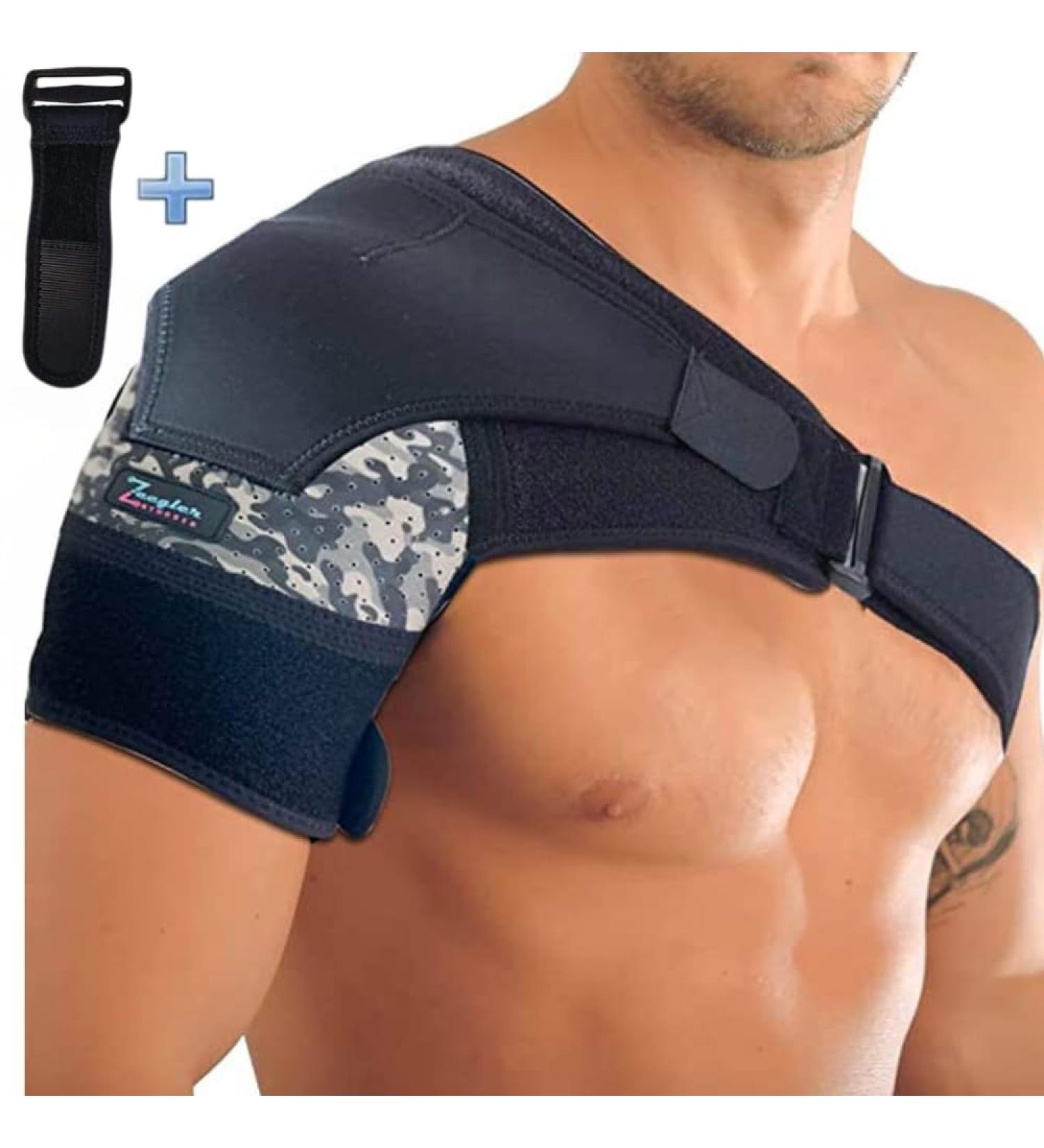 Shoulder Brace for Men & Women | Torn Rotator Cuff & AC Joint Pain Relief | Compression Sleeve & Arm Immobilizer Wrap - Camouflage Medium/Large - Buy Online on GoSupps.com