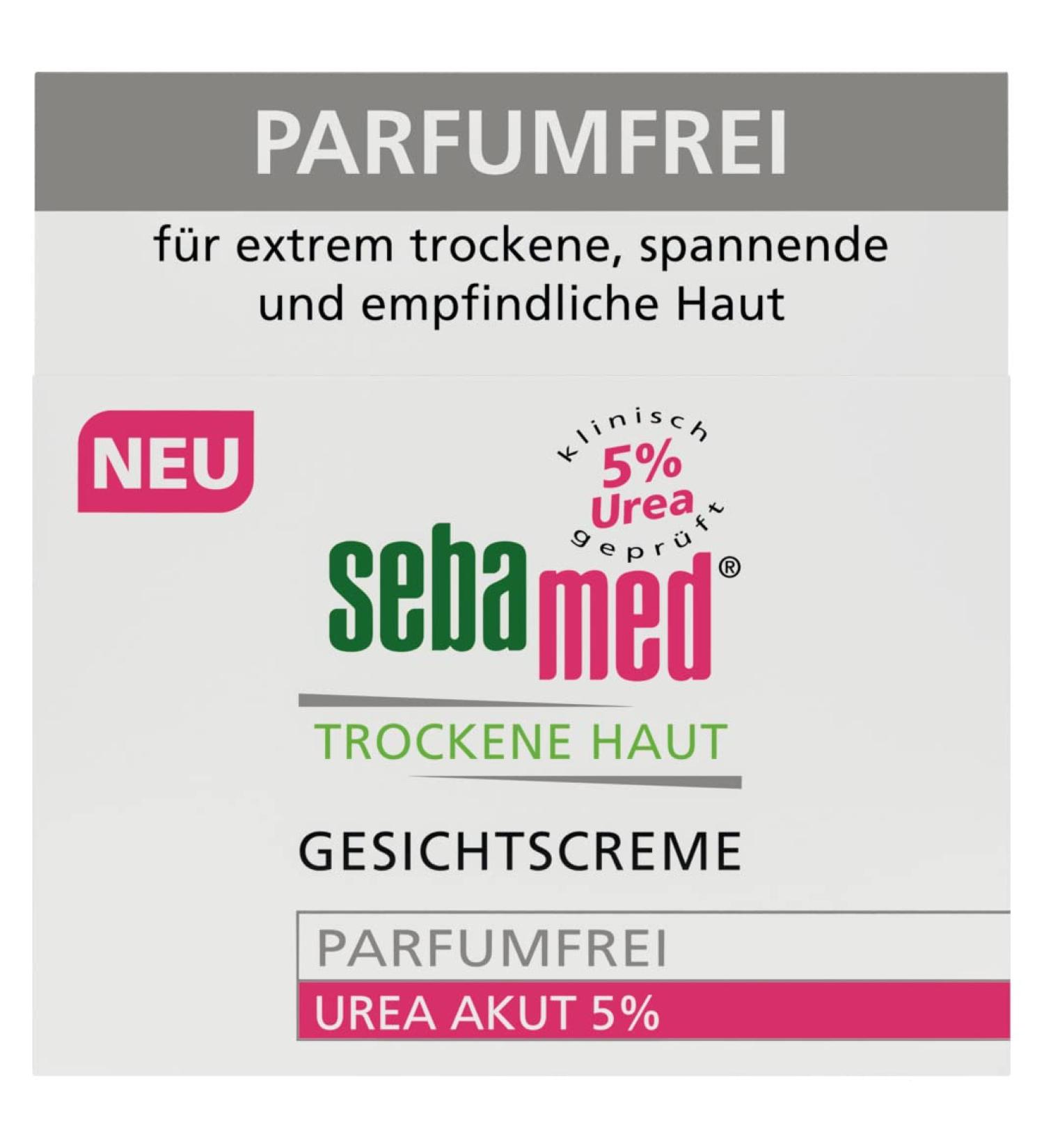 Sebamed Face Cream 5% Urea - Perfume-Free Relief for Dry Skin | 50 ml | Unisex Moisturizer - Buy Online on GoSupps.com