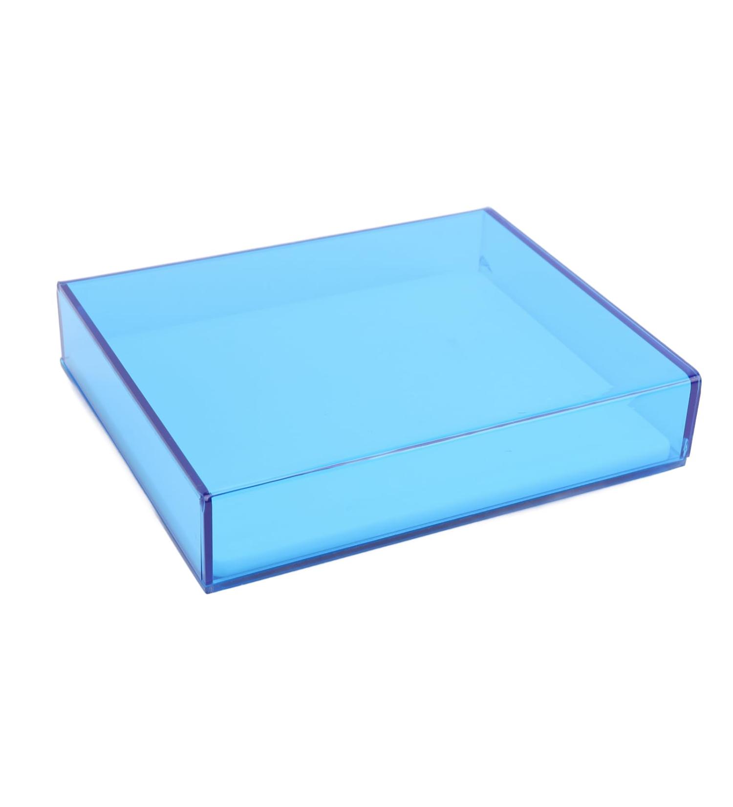 Eyelash Grafting Pallet - Thickened Acrylic False Eyelash Storage Box | Waterproof & Dustproof Lash Extension Organizer | Transparent Blue - Buy Online on GoSupps.com