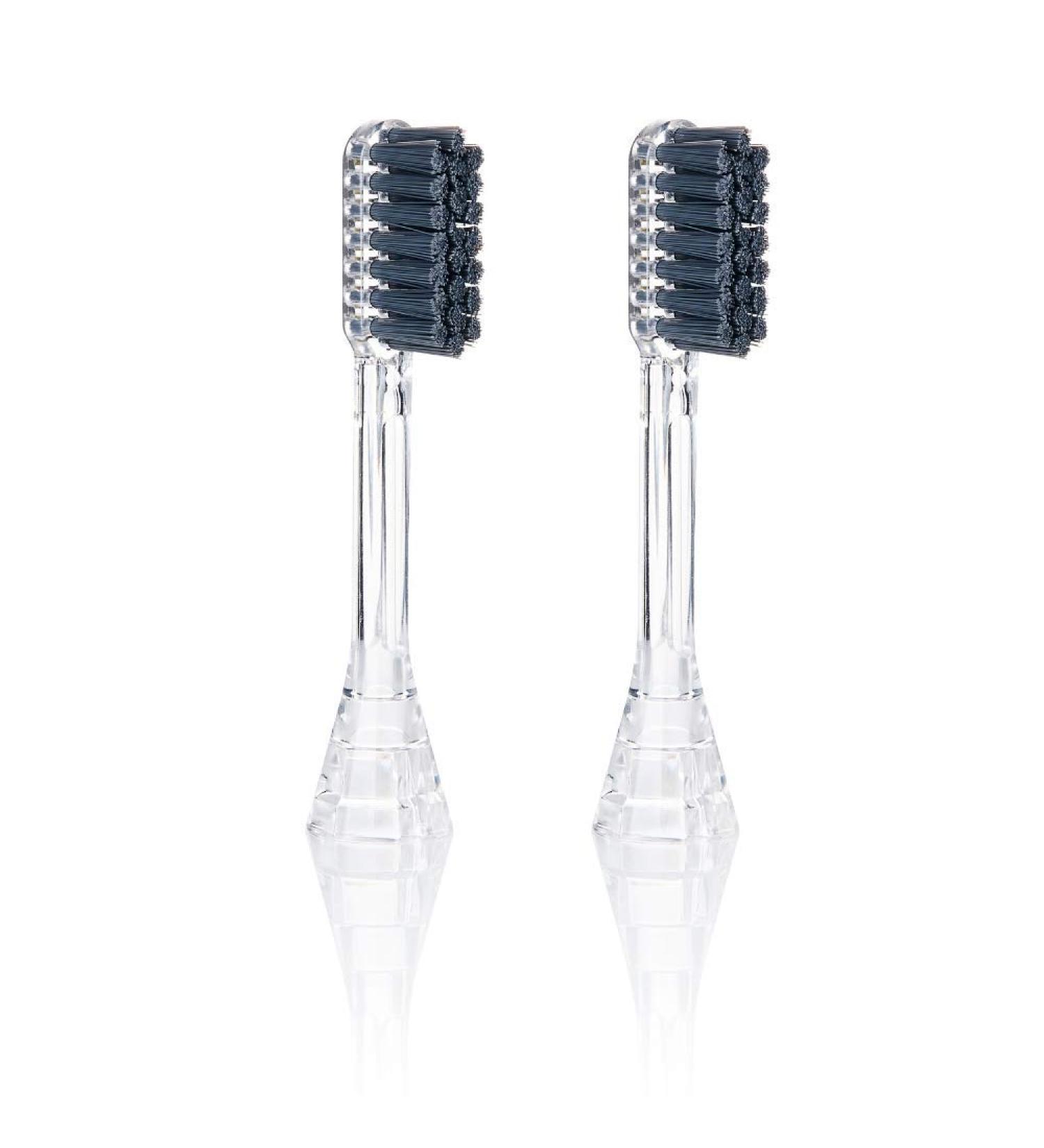 Ion-Sei Toothbrush Replacement Head | Charcoal Bristles | 2-Pack | Gentle Cleaning for Sensitive Teeth/Gums - Buy Online on GoSupps.com