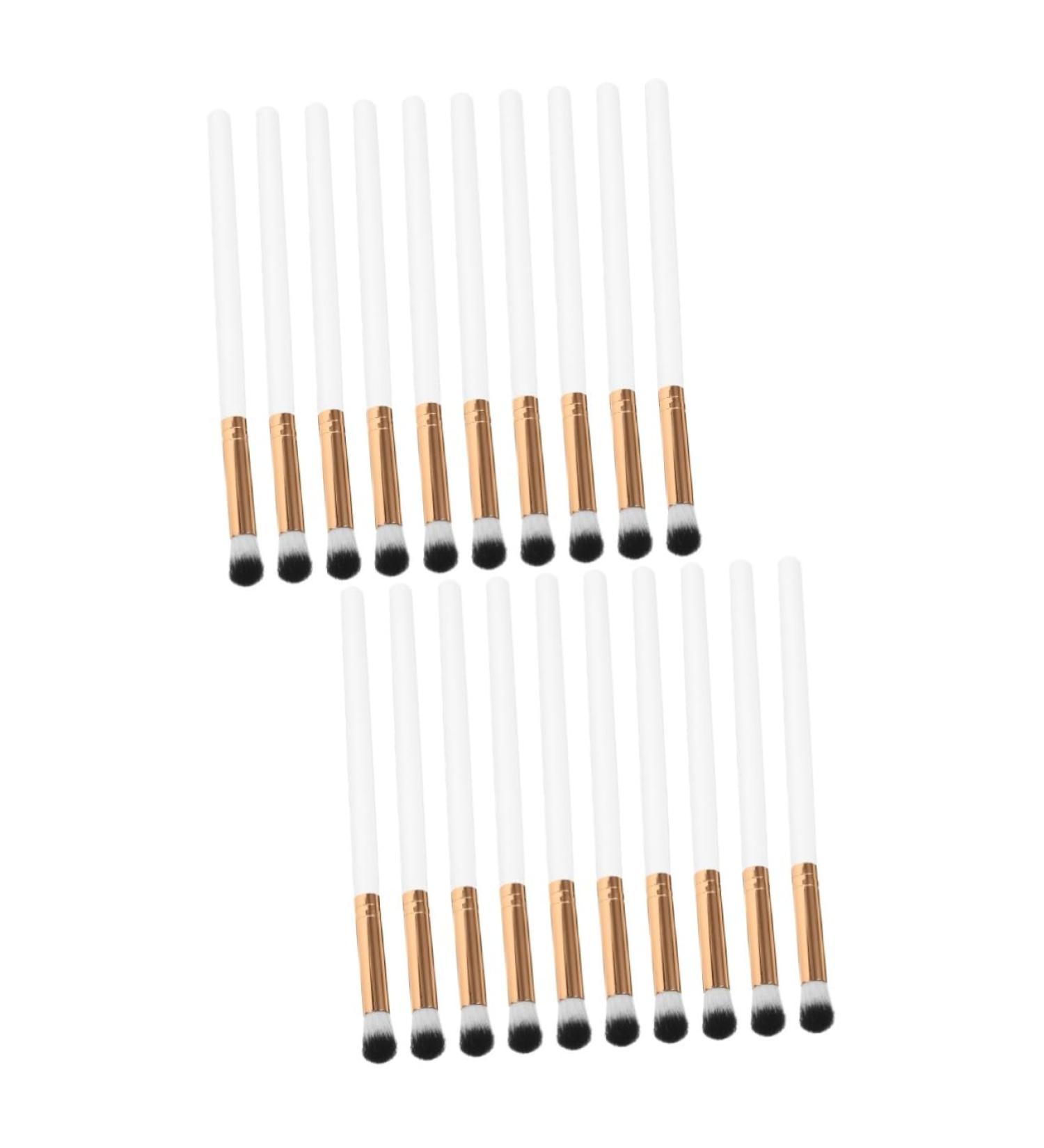 FOMIYES 20 Pcs Makeup Brush Small Eyeshadow Brush Eye Shadow Brush for Makeup White Wooden Handle 17.50X1.00X1.00CMx2pcs Whitex2pcs - Buy Online on GoSupps.com
