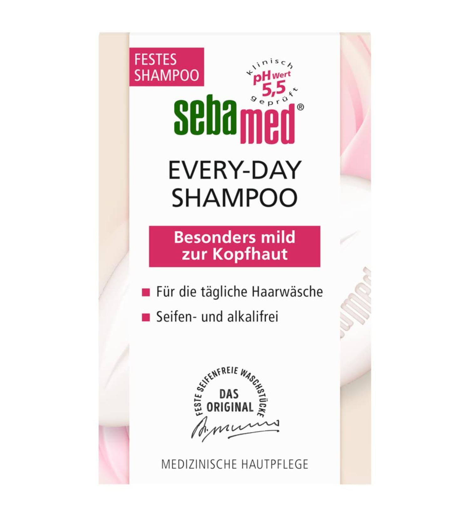 sebamed Every-Day Solid Shampoo for daily hair washing - Protects against drying out - Microplastic-free - 80 g - Buy Online on GoSupps.com
