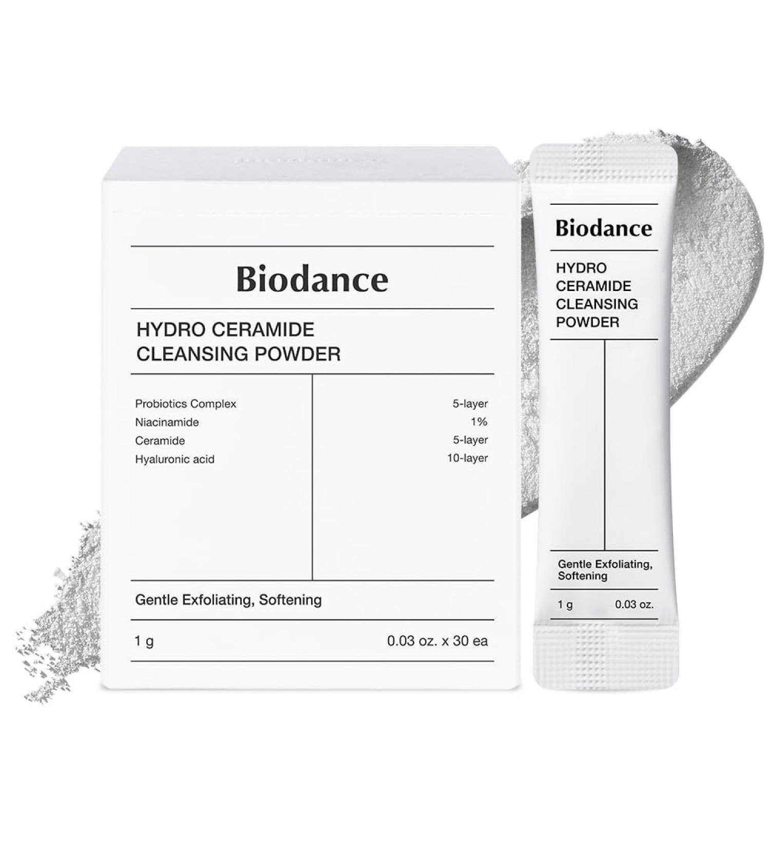 Biodance Hydro Ceramide Cleansing Powder Gentle Exfoliating Daily Facial Cleanser with Hyaluronic Acids & Ceramides Enzyme Powder | 0.03 oz x 30ea - Buy Online on GoSupps.com