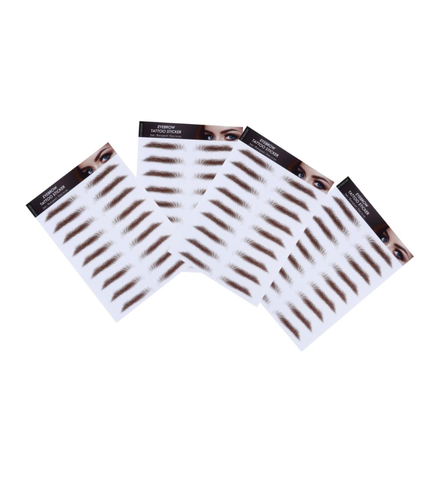 SKISUNO 4pcs Eyebrow Stickers Eyebrow Transfer Sticker False Eyebrow Tool Transfer Stickers 6d Cosmetic - Buy Online on GoSupps.com