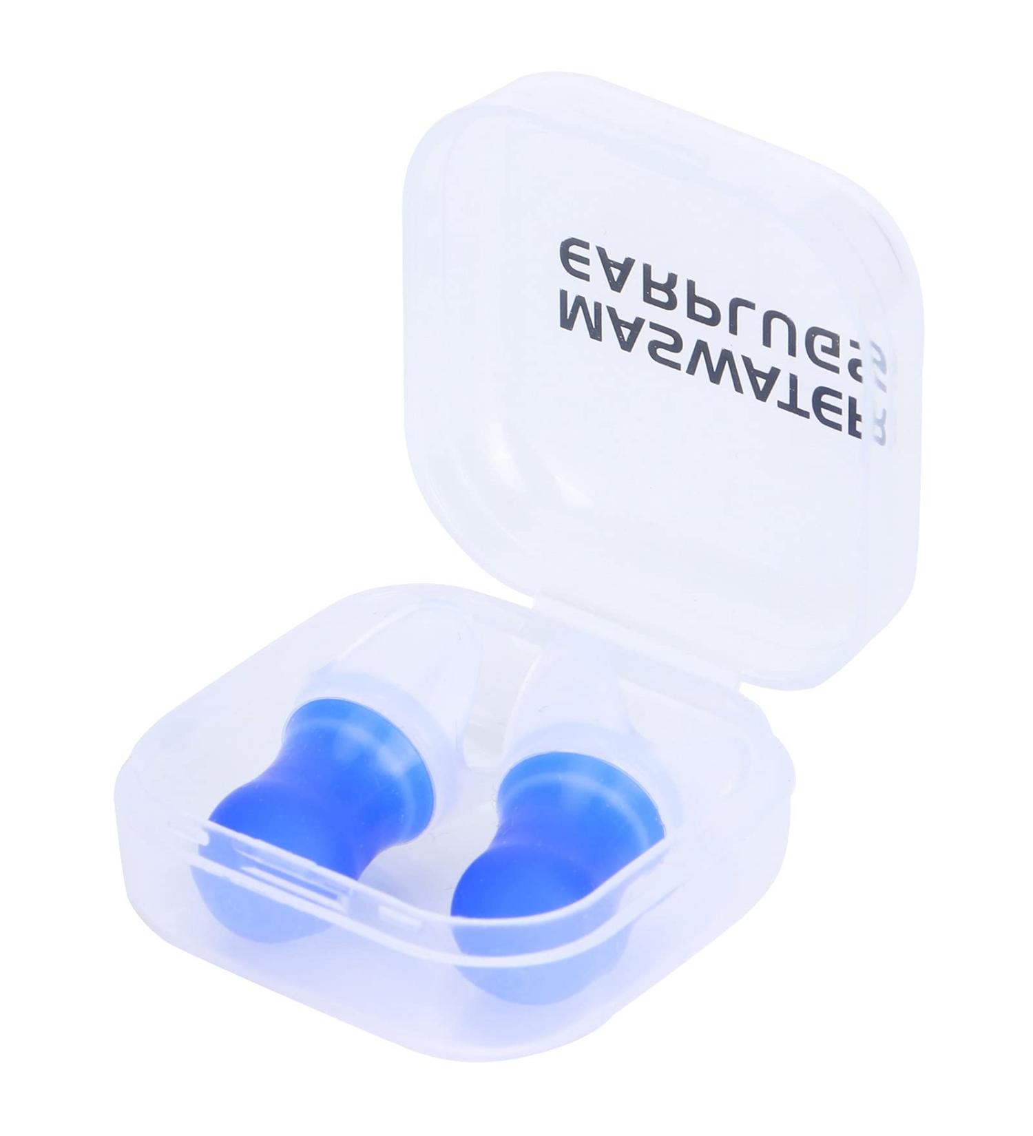 2Pcs Reusable Noise Reducing Ear Plugs - Waterproof Silicone Ear Protection (Blue Large) - Multi Mode Earplugs with PP Box for International Shipping - Buy Online on GoSupps.com
