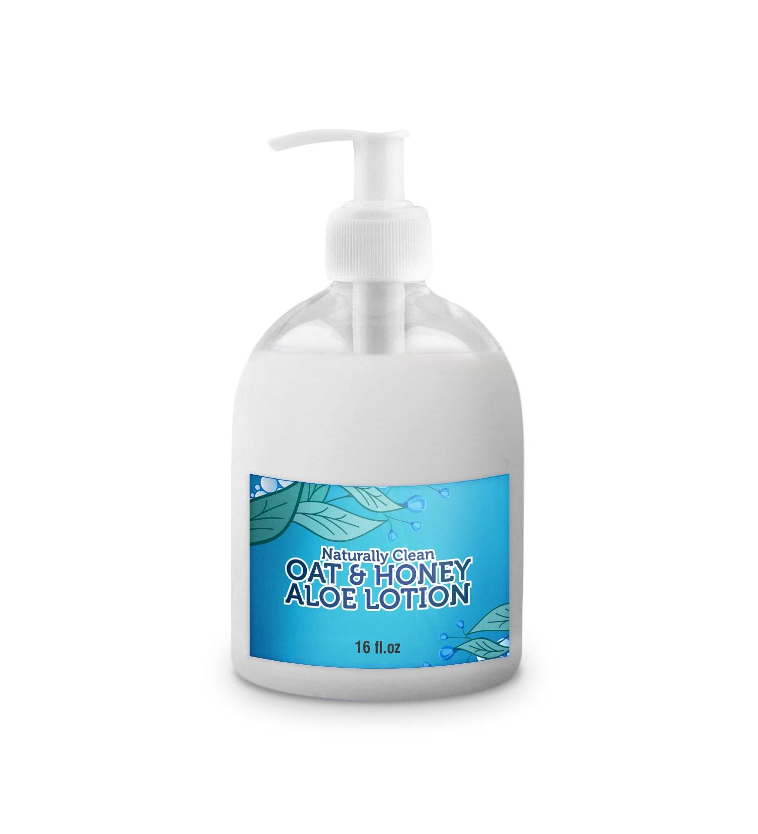 LandLSoap Oat and Honey Aloe Vera Lotion with Argan Oil Hand-Made moisturizer and body lotion Non-GMO Vegan Made in USA 16 oz