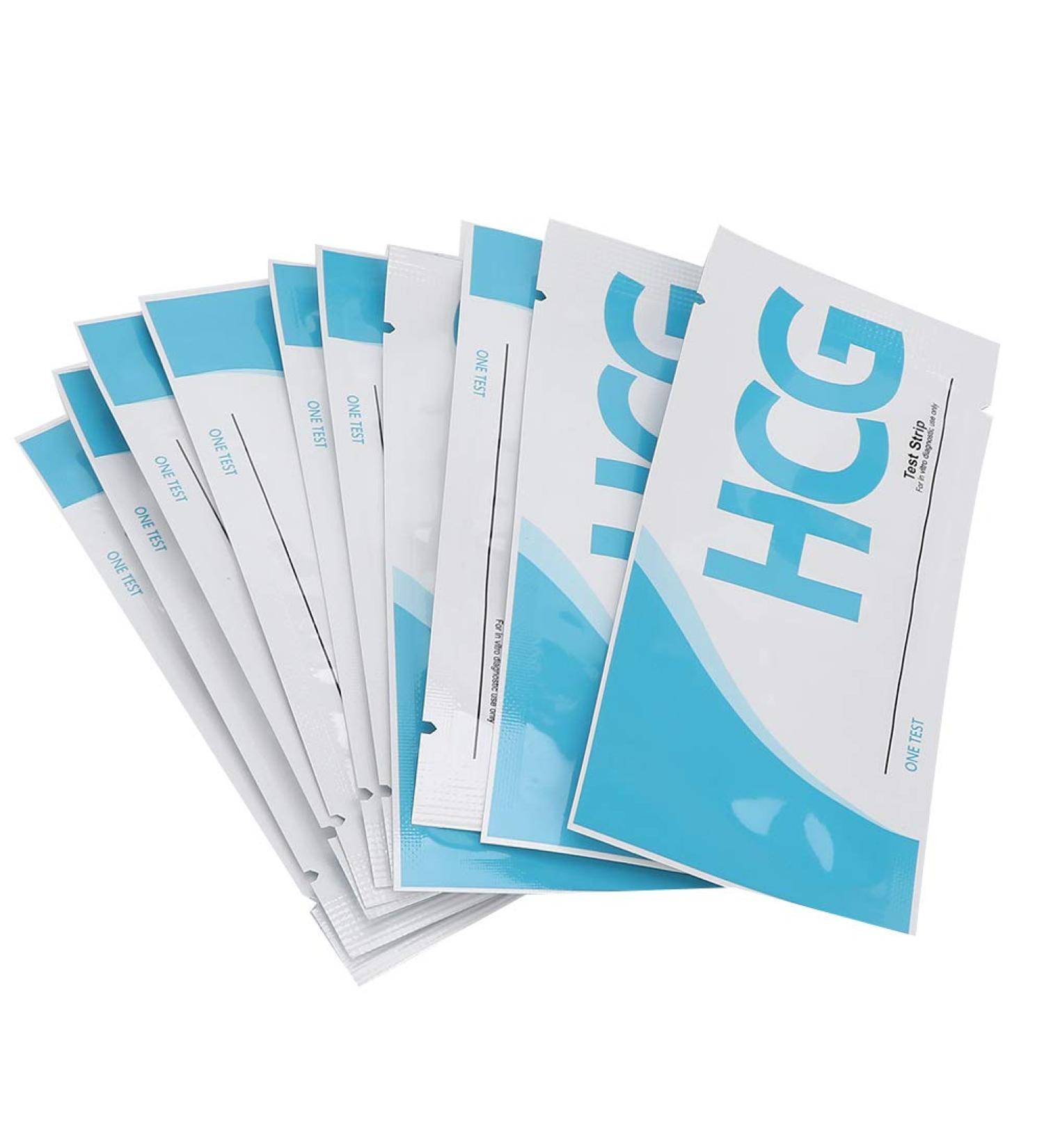 10 Pack HCG Urine Pregnancy Test Strips - Early Detection High Sensitivity Easy to Use - International Shipping Available - Buy Online on GoSupps.com