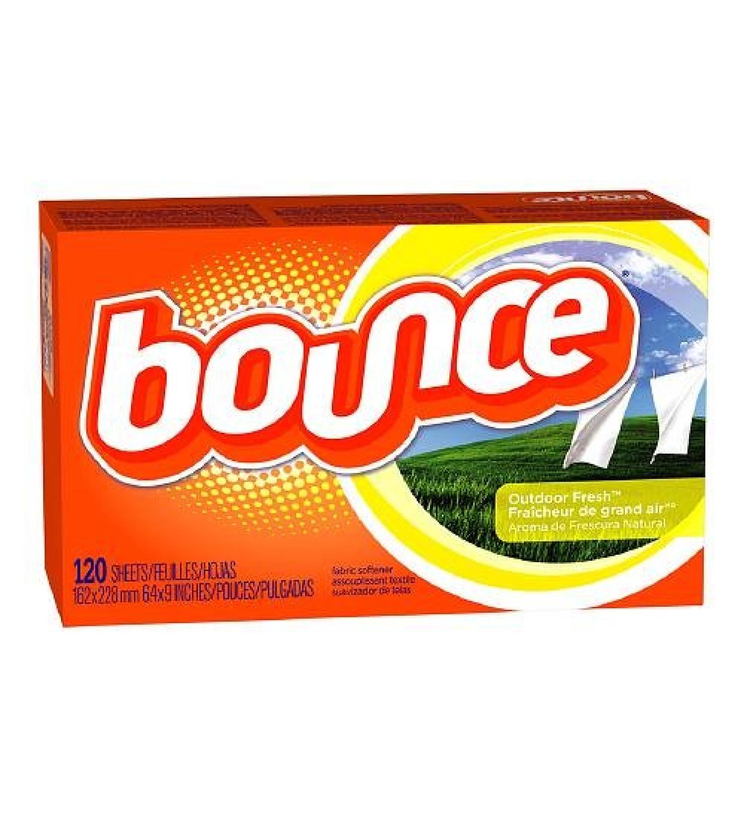 Bounce Fabric Softener Sheets Outdoor Fresh 120 Drying Sheets - Dryer Sheets (Fabric Softener)