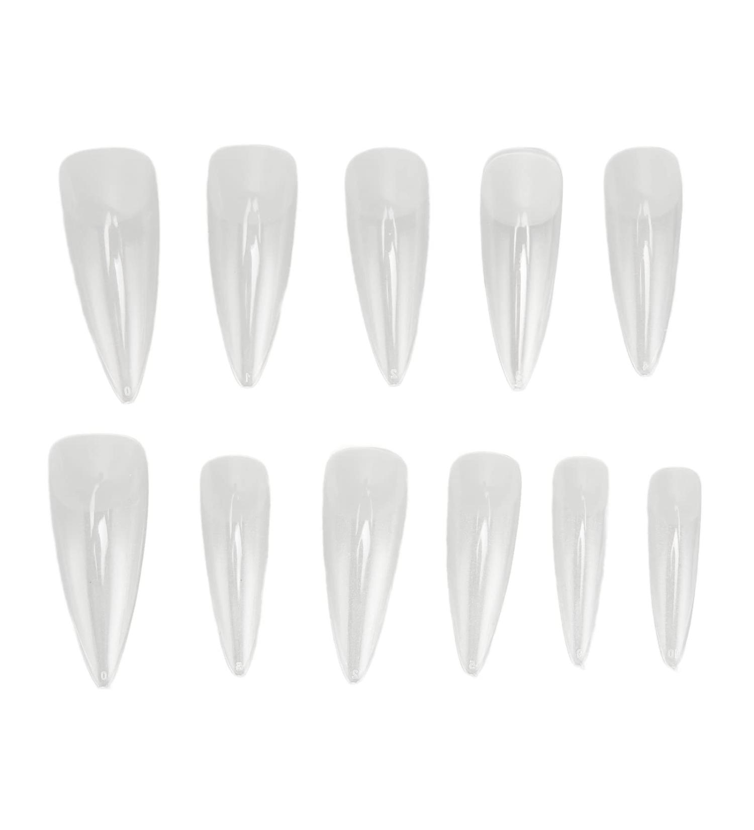 Long Clear Fake Nails Set Ultra Thin Breathable ABS Material Suitable for Acrylic Nails Dip Powder and Gel Polish 550 Pieces for Nail Salon Home DIY Weddings Halloween - Buy Online on GoSupps.com