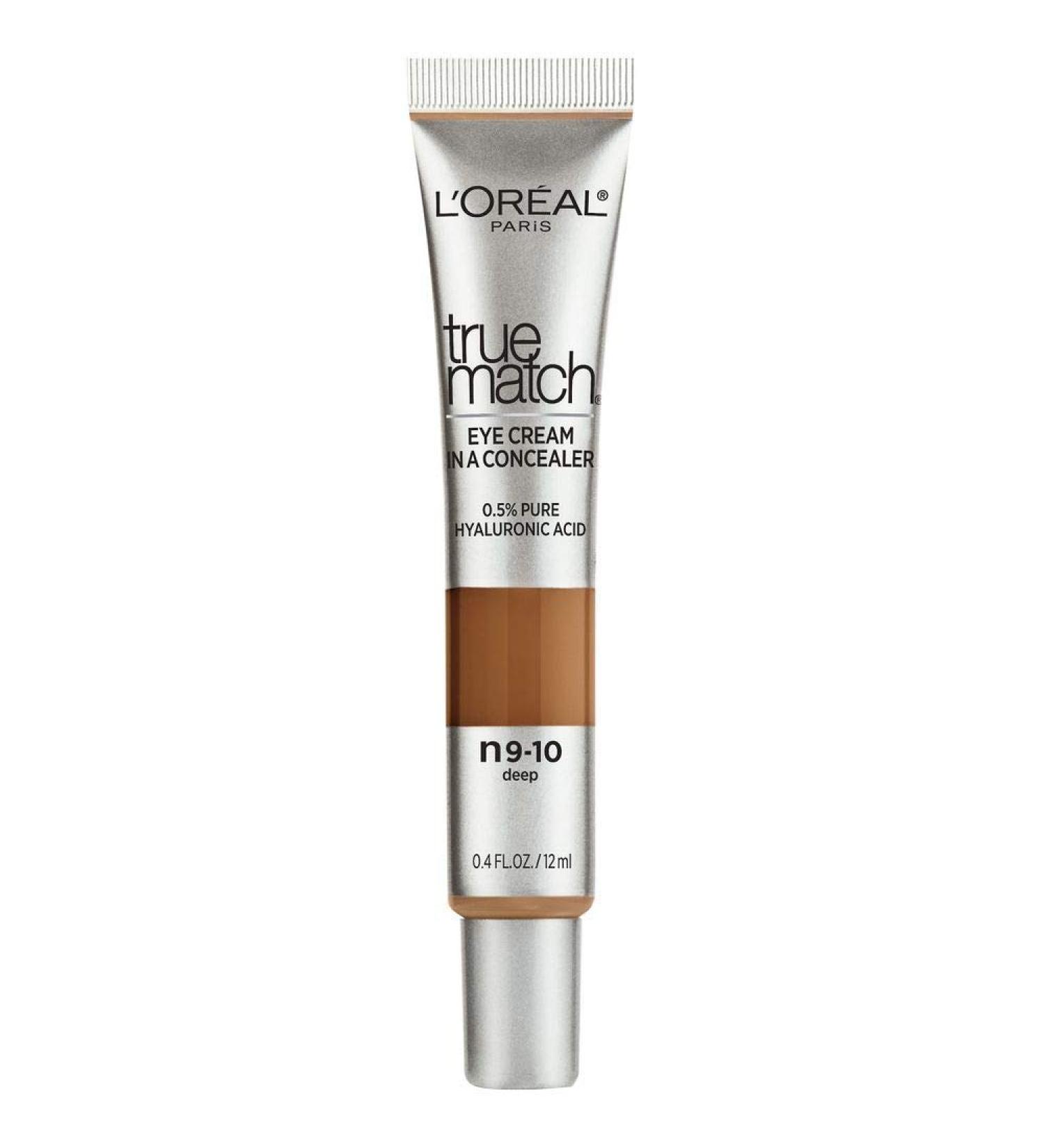 L'Or al Paris True Match Eye Cream Concealer with 0.5% Hyaluronic Acid - Deep N9-10, 0.4 fl. oz - Buy Online on GoSupps.com