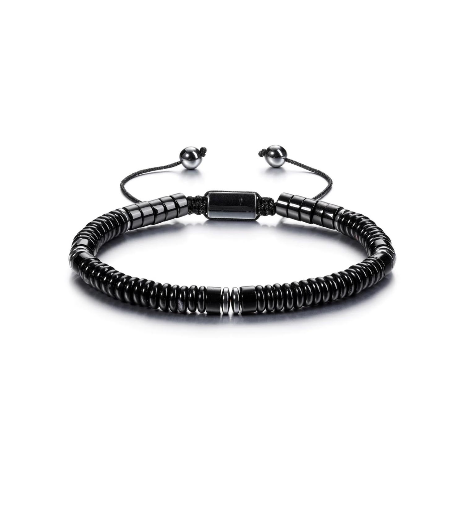JSDDE Black Obsidian Healing Crystal Adjustable Bracelet for Men and Women - Buy Online on GoSupps.com