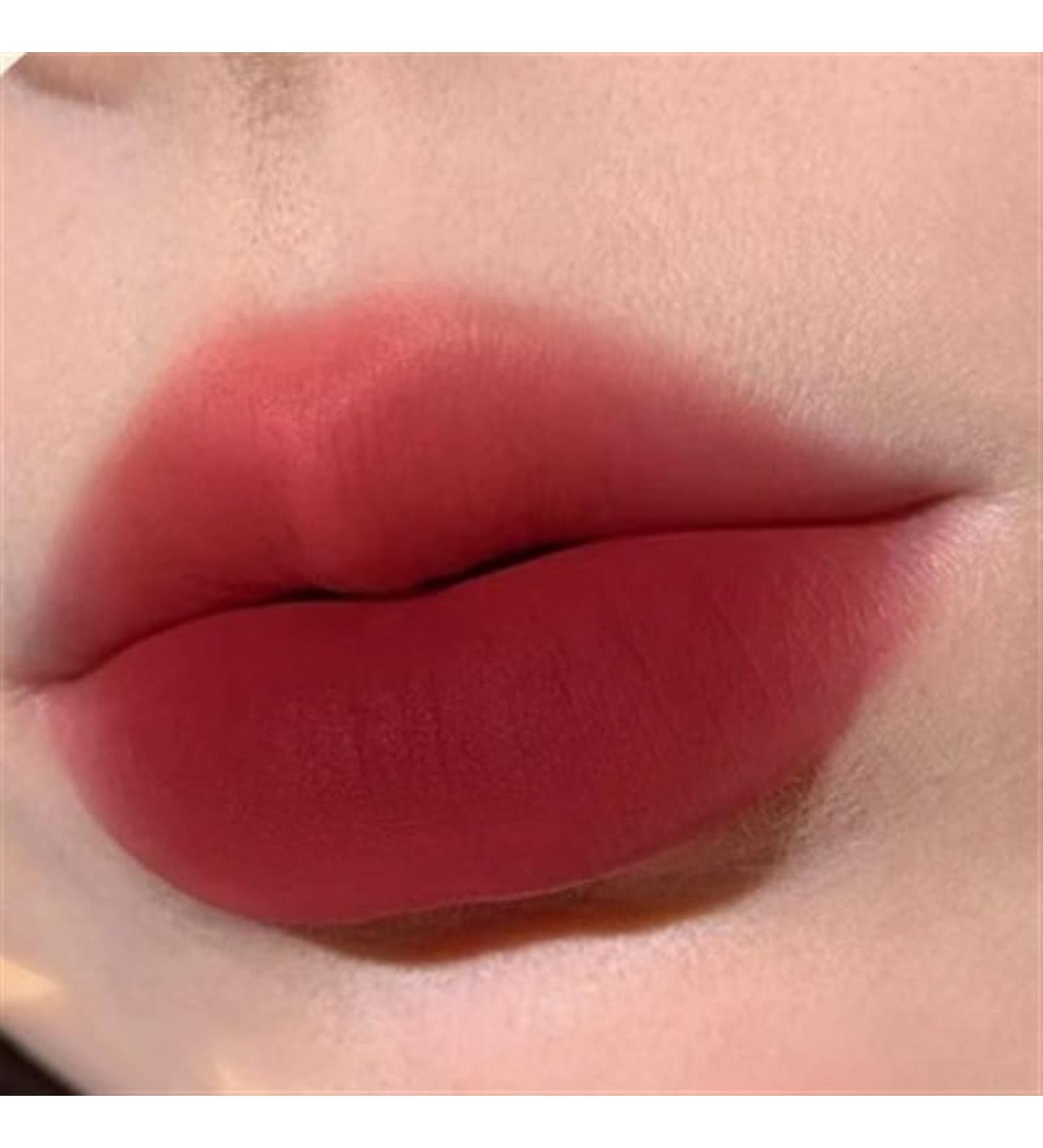 BADALO Velvet Mist Water Mist Lip Mud Soft Silky Matte Matte Vegan White NonStick Lip Gloss Lip Glaze Lipstick Color 3 Passionate Red Velvet