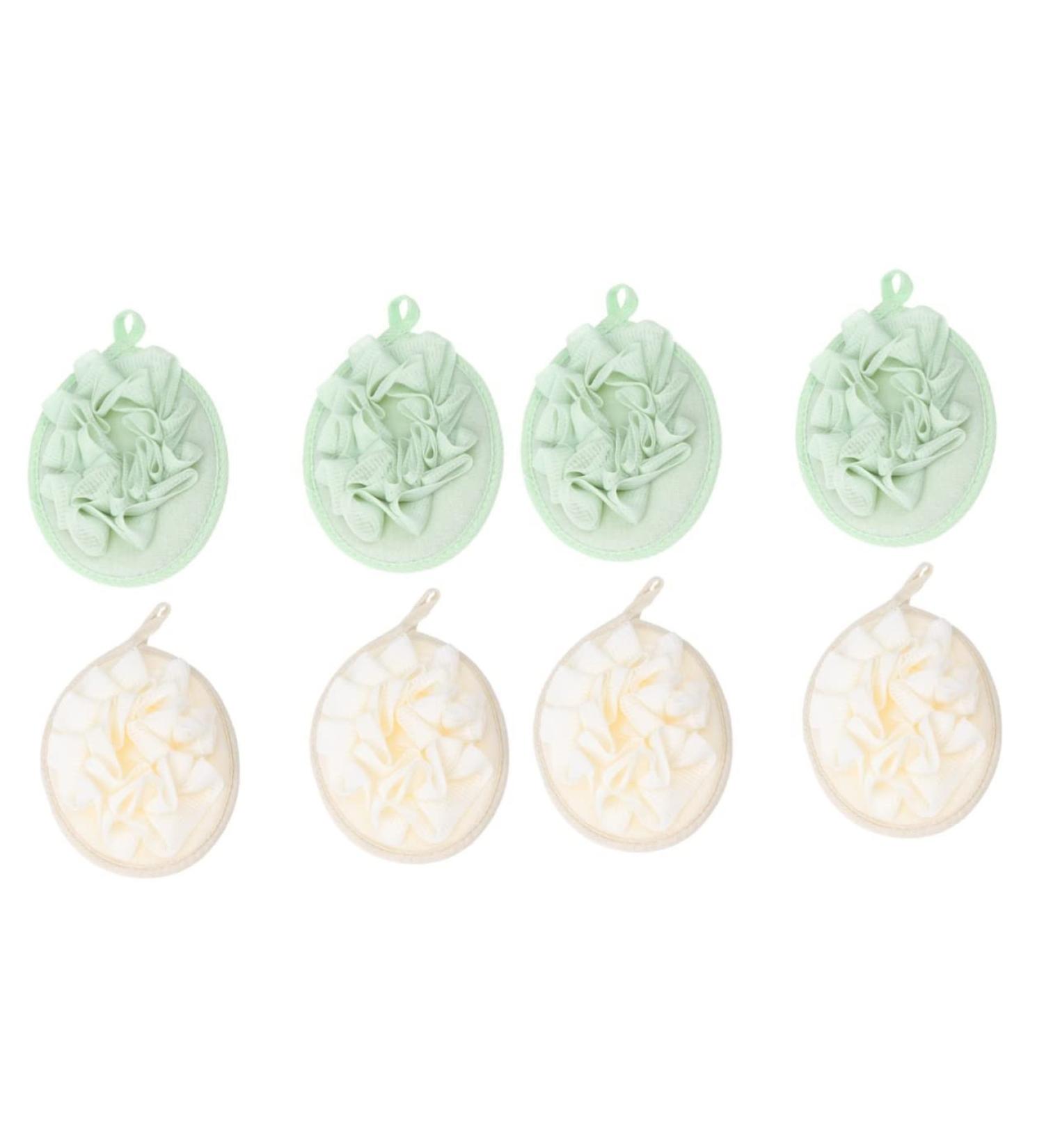 Angoily 8 Pcs Pure Flower Bath Balls - Japanese-Style Body Loofah & Shower Scrubber for Luxurious Cleaning - Buy Online on GoSupps.com