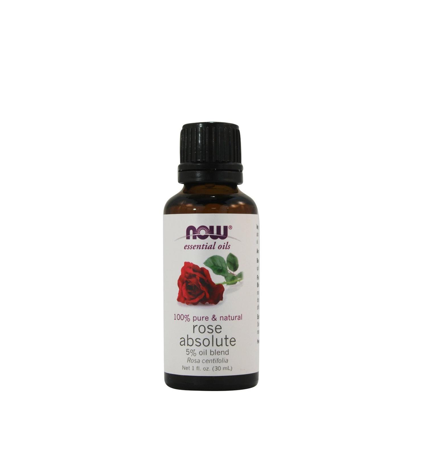 Now Foods Rose Absolute Essential Oil 1 fl oz (30 ml) - Pure Aromatherapy - Buy Online on GoSupps.com