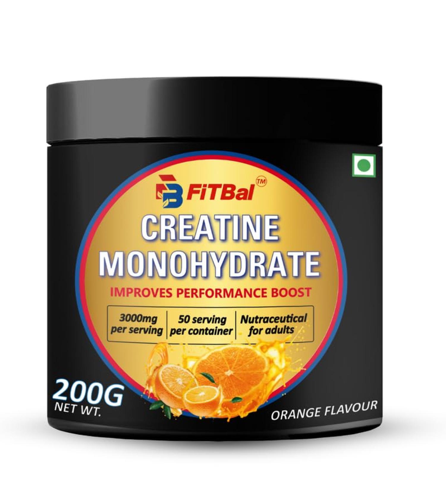 Creatine Monohydrate Orange 200g - Boost Energy & Athletic Performance Support Muscle Growth | Shop Internationally - Buy Online on GoSupps.com