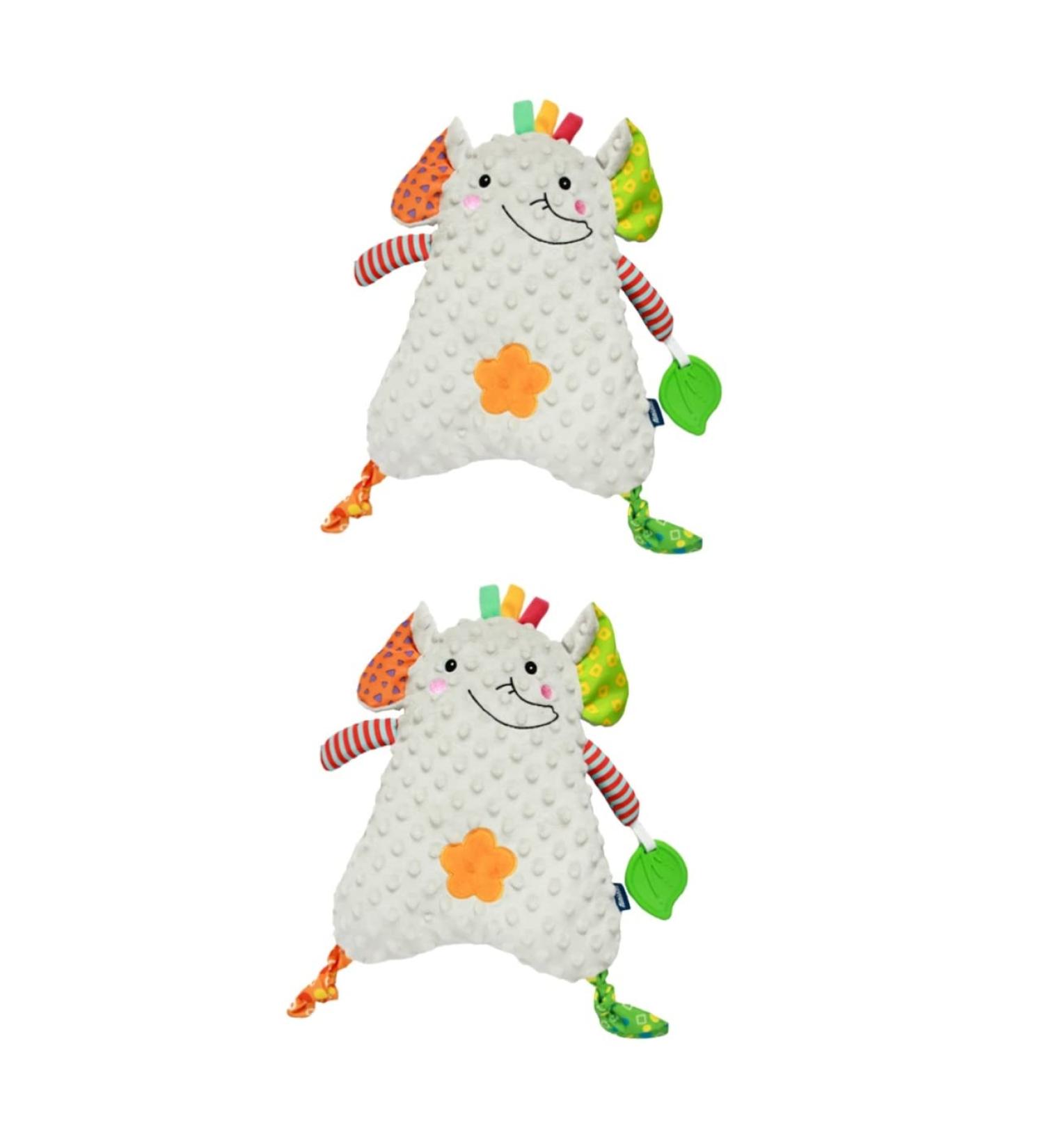 Buy Toyandona 2 Pack Animal Cuddling Towels - Perfect Baby Gift - Muslin Elephant Pacifier & Comfort Towel for Spit-Up & Cuddling | International Shipping - Buy Online on GoSupps.com