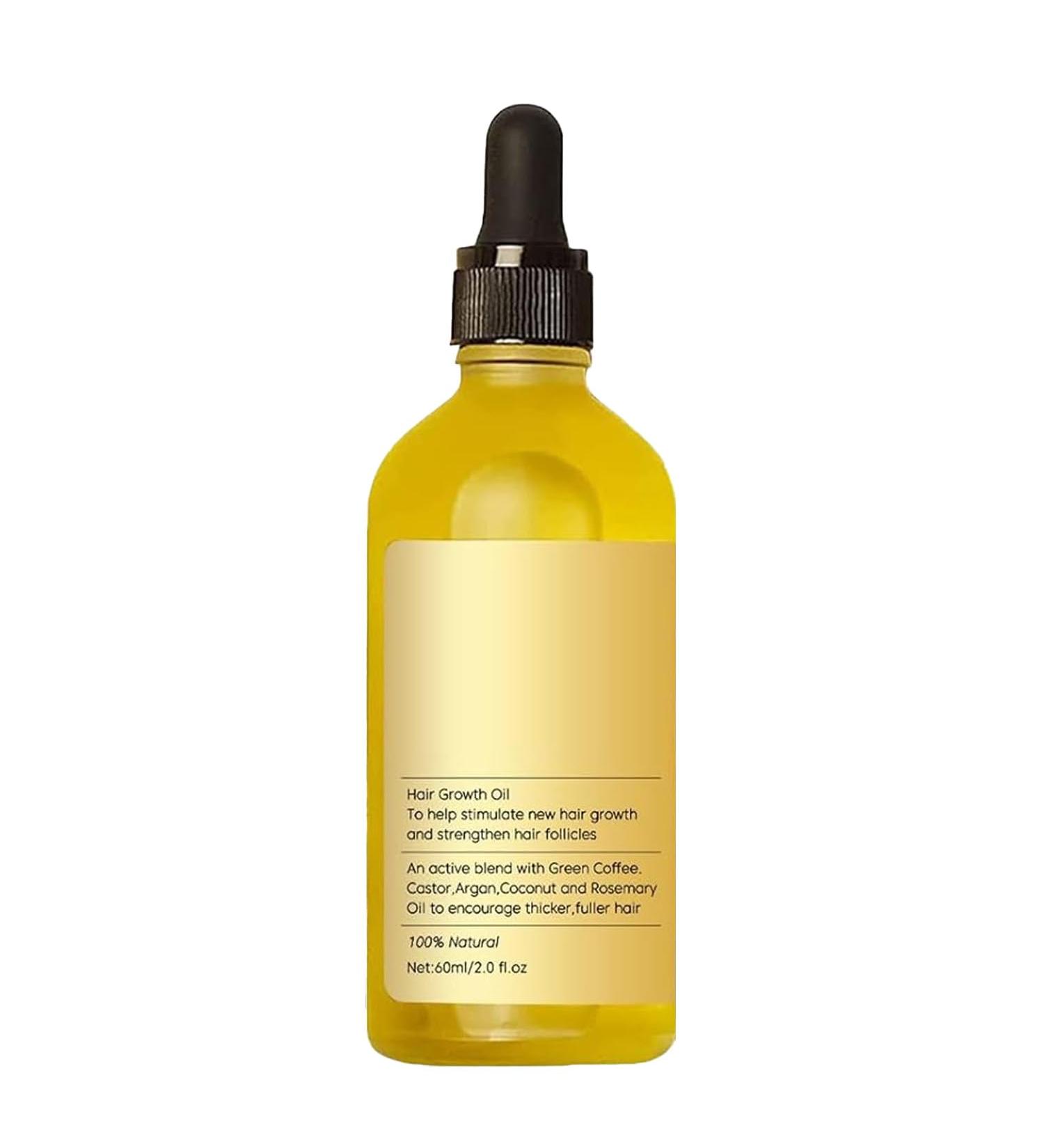 Hair Growth Oil for Boost Hair Growth Natural Hair Growth Oil with Plant-Based Formula for Longer Thicker Healthier Hair Cruelty Free Yellow