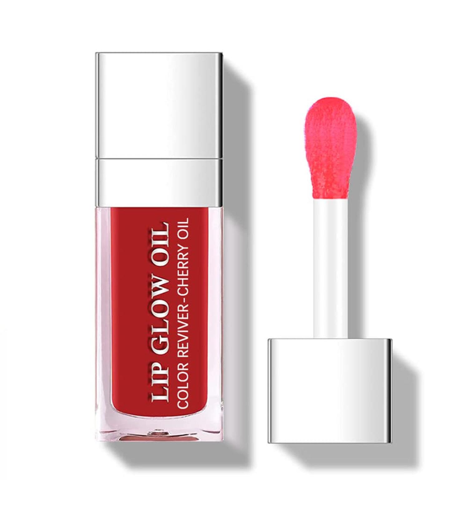 Cherry Plumping Lip Oil Hydrating Tinted Balm | Long-Lasting Nourishing Gloss | Lip Care for Dry Lips | Reduce Lines | Non-Sticky Formula - Buy Online on GoSupps.com